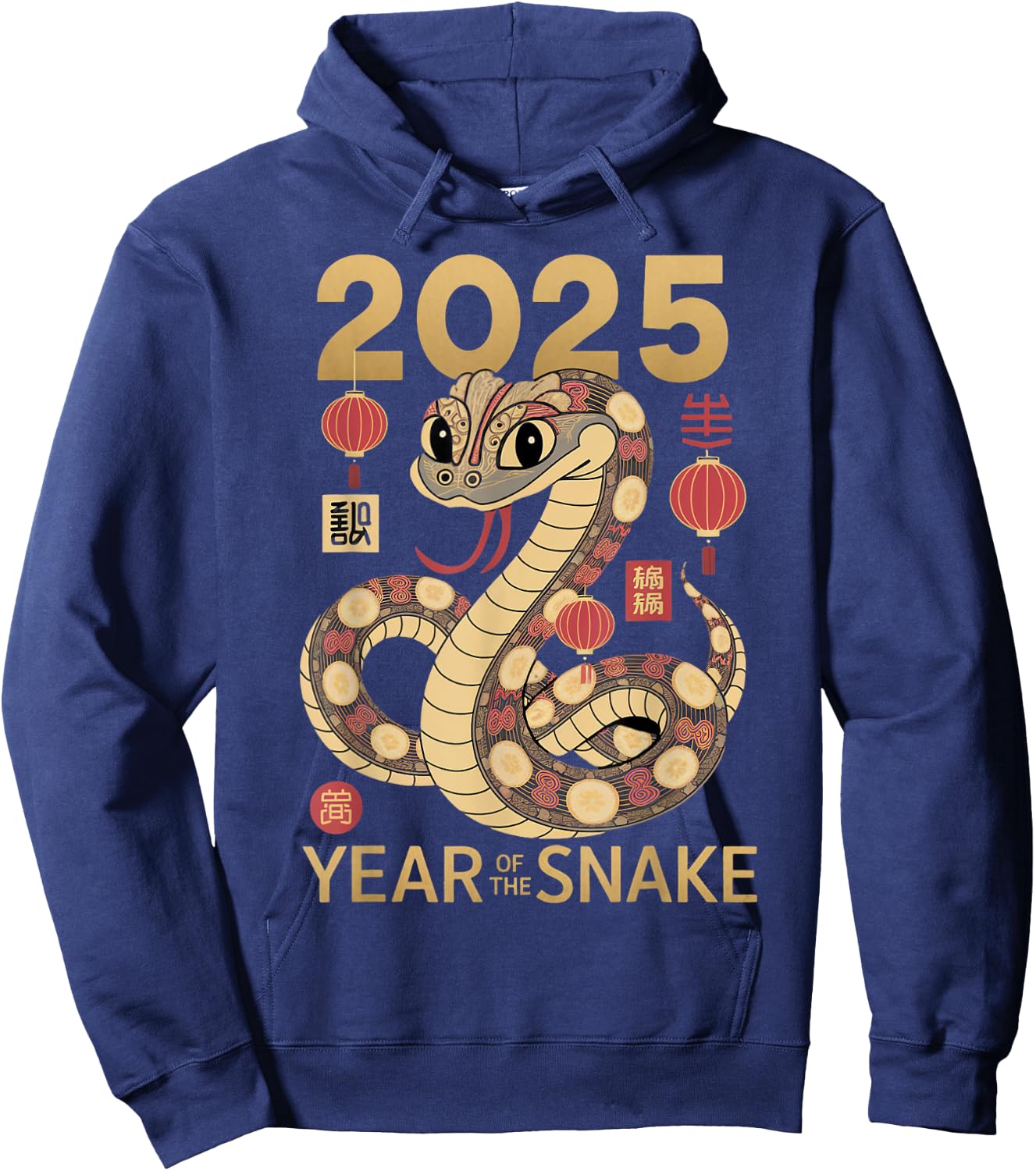 Chinese New Year Zodiac Sign Year Of The Snake 2025 Hoodie - Hoodie | Navy