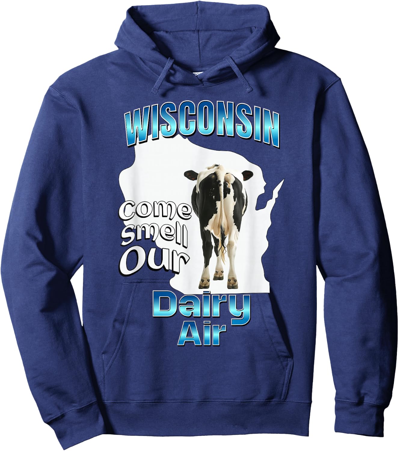 Wisconsin Come and Smell Our Milk Air Hoodie - Hoodie | Navy