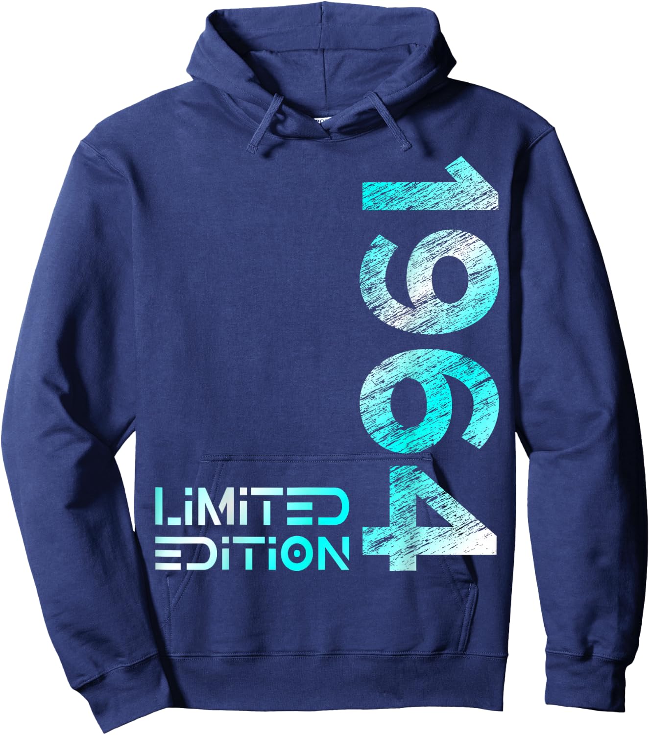 60th Birthday Limited Edition Vintage 1964 Man Woman , black Hoodie - Hoodie | Navy