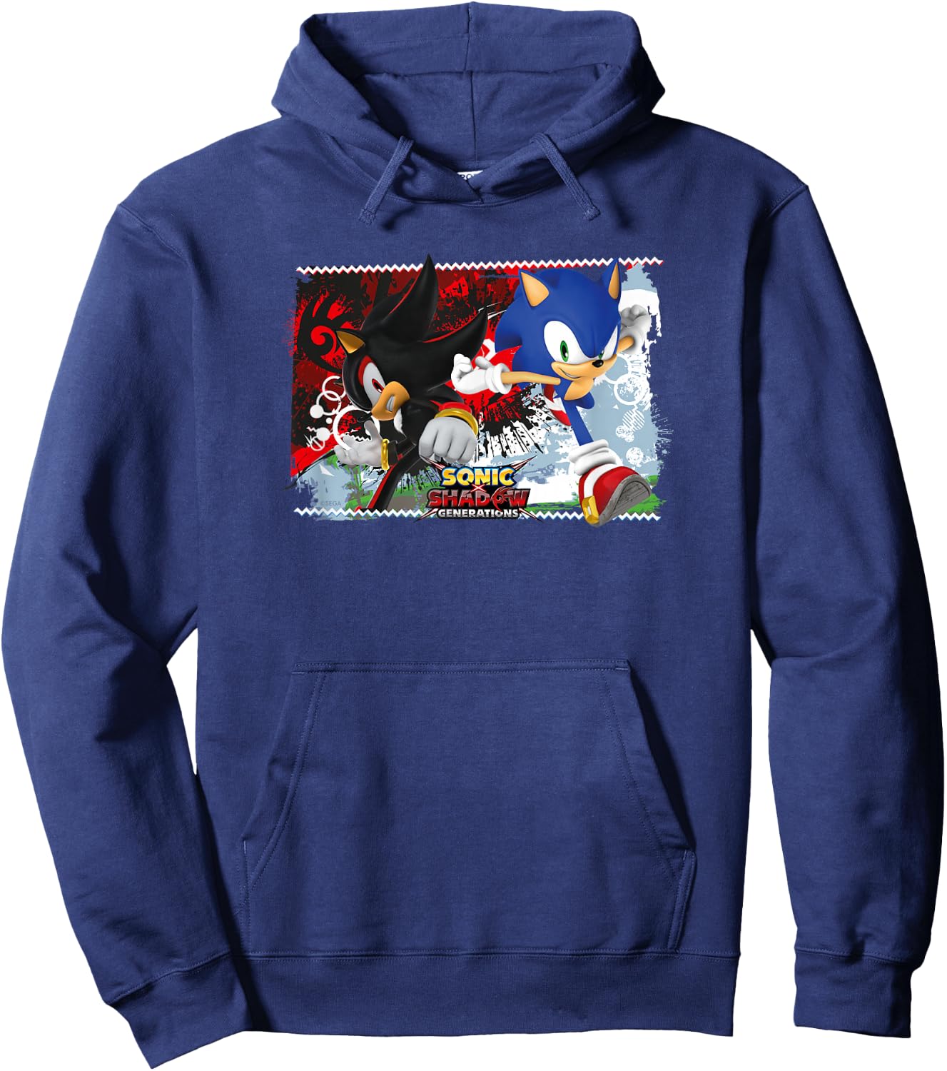Sonic The Hedgehog, Sonic X Shadow Generations - Split Hoodie - Hoodie | Navy