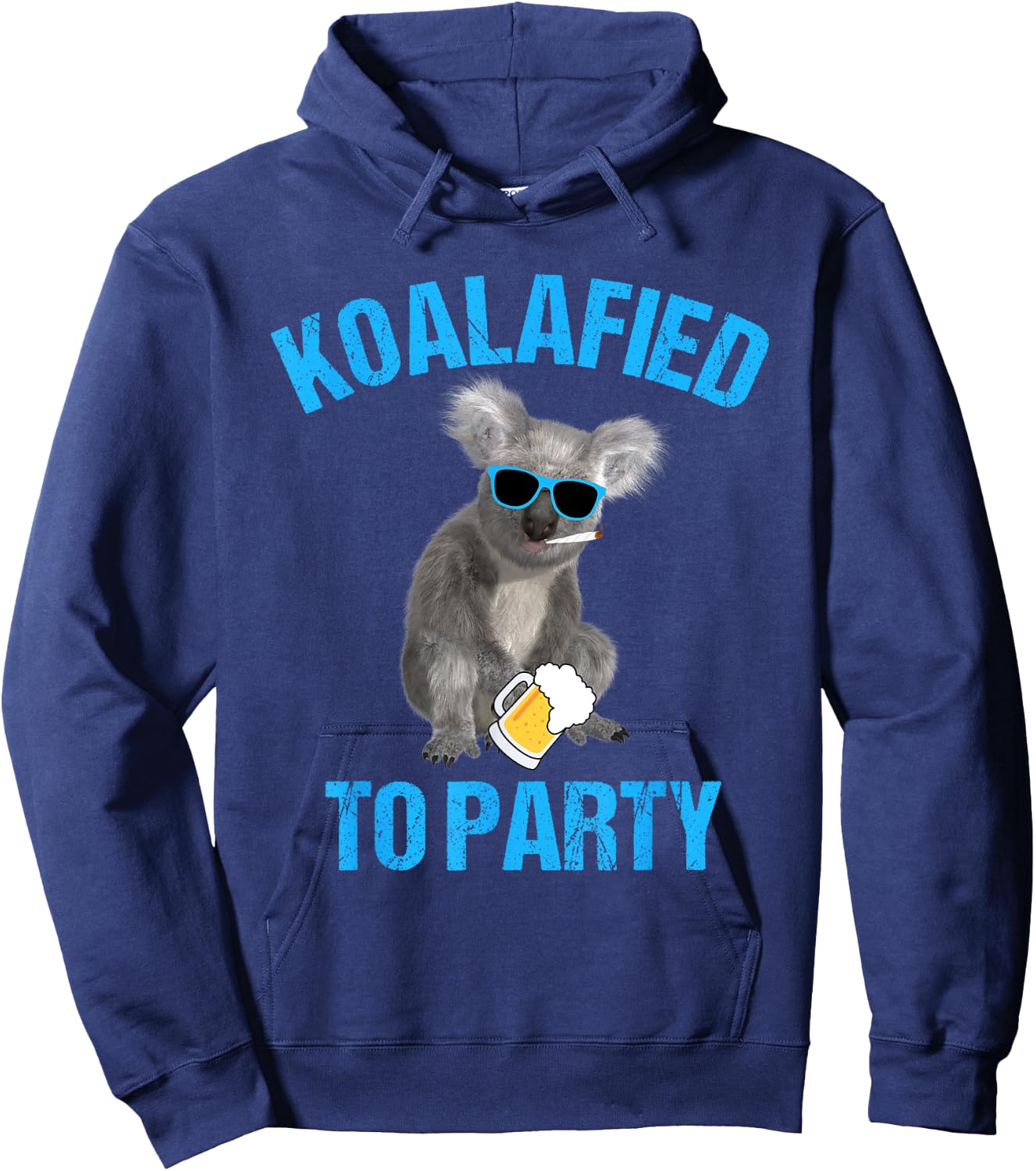 Koalafied to Party Koala Animal Pun Shirt Koala Hoodie - Hoodie | Navy
