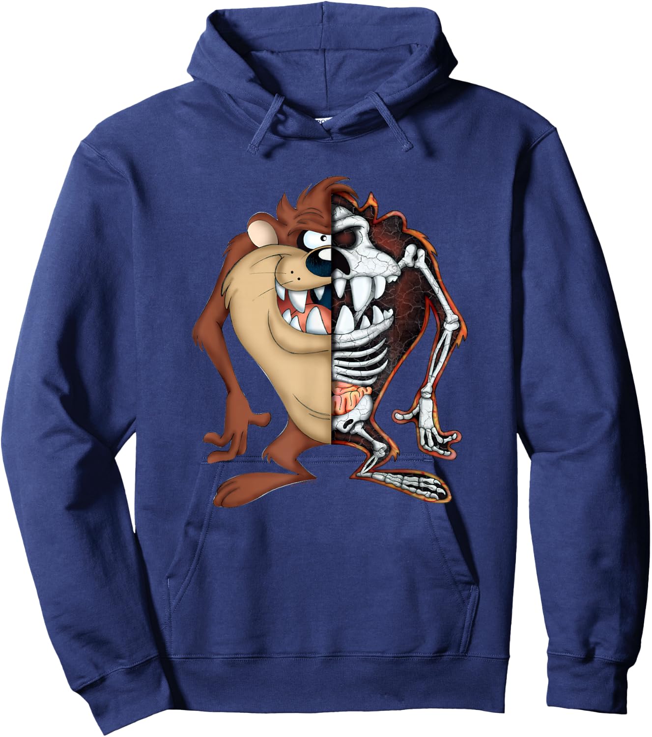 Looney Tunes Taz Half Skeleton Hoodie - Hoodie | Navy