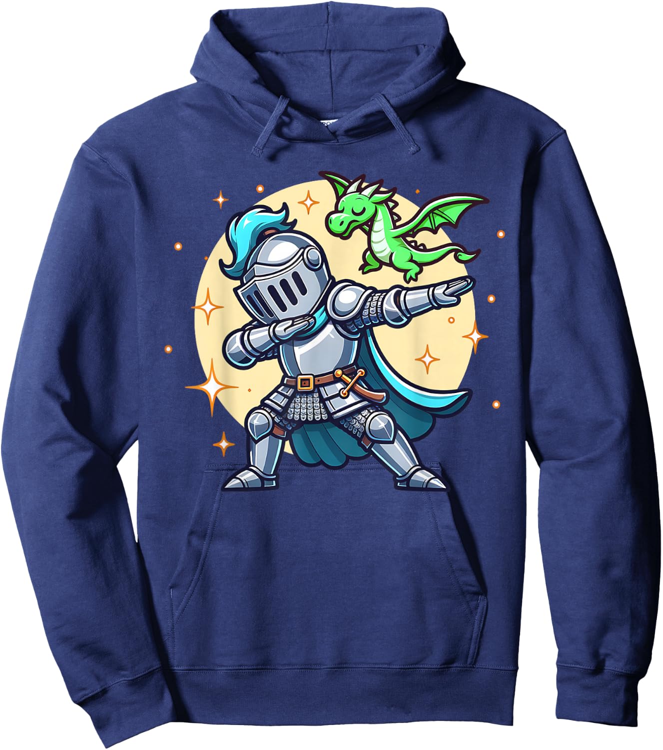 Ren Faire Dabbing Medieval Knight Dragon Funny Renaissance Hoodie - Hoodie | Navy