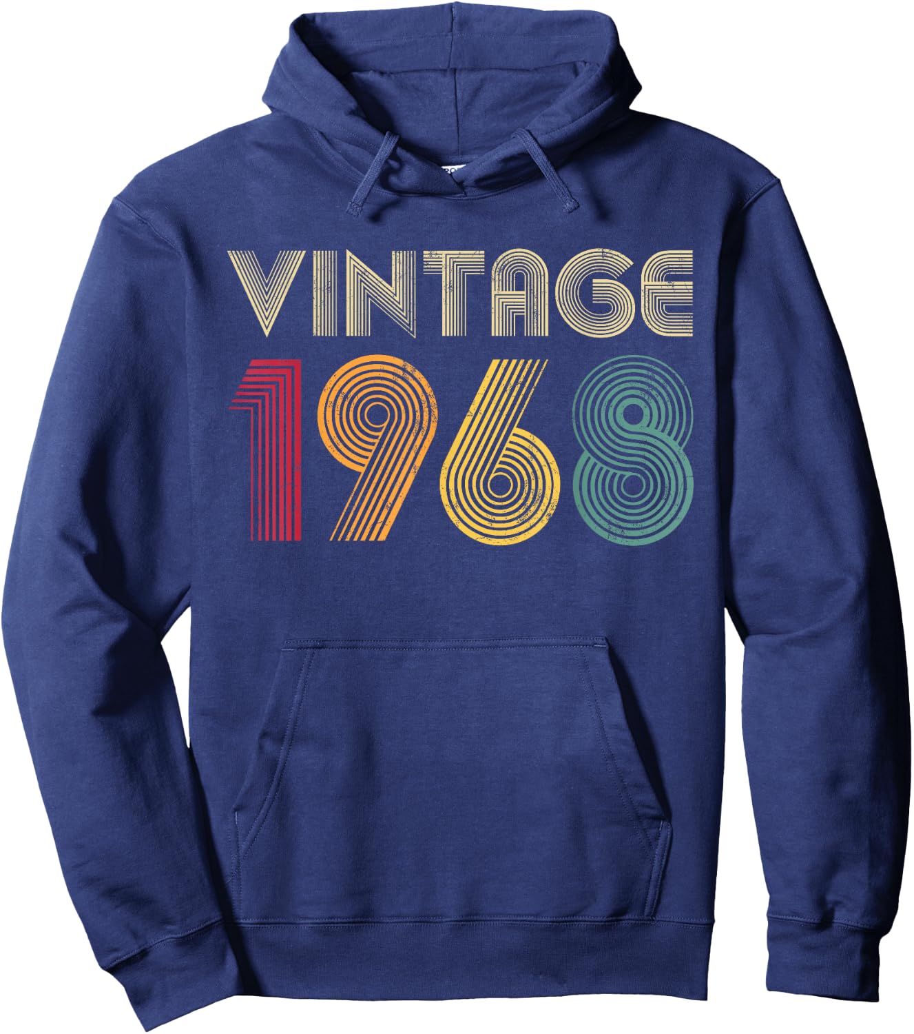58th Birthday Gift 1968 Vintage Men Women 58 Years Old Hoodie - Hoodie | Navy