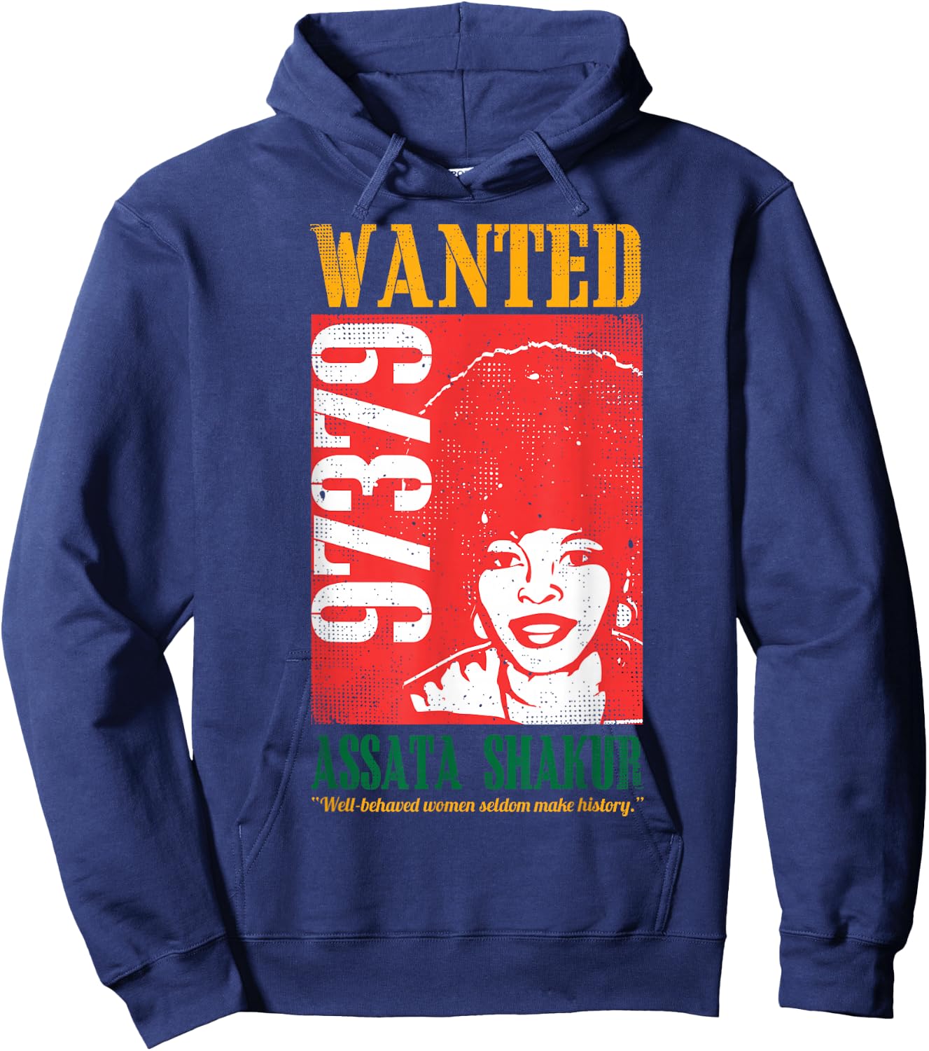 Wanted Assata Inspirational Black History Month Gift Hoodie - Hoodie | Navy