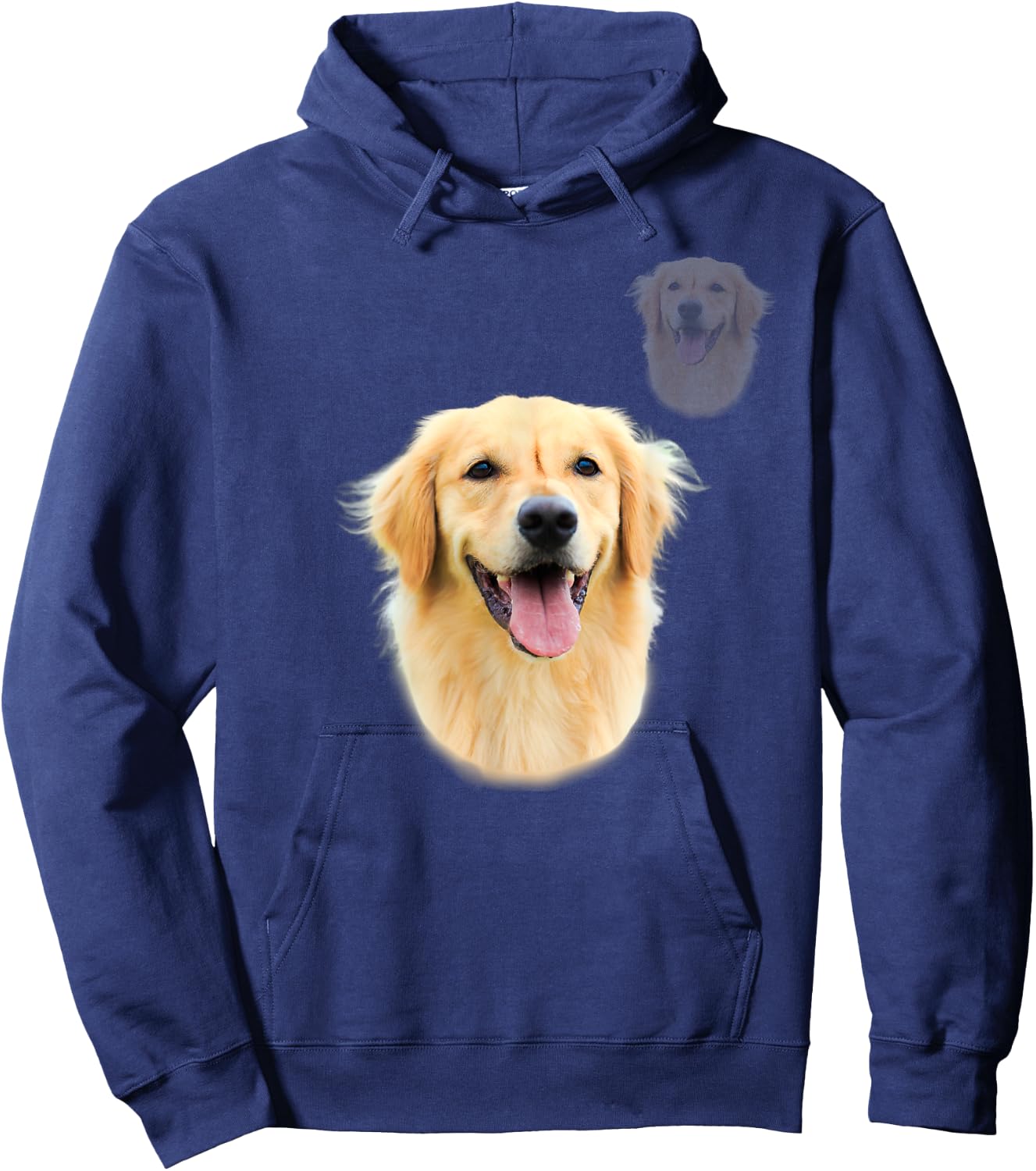 Golden Retriever School Photo, Funny Golden Retriever Hoodie - Hoodie | Navy