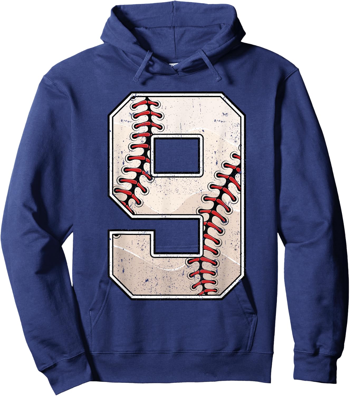 Baseball Birthday Boy Nine 9 Years Old Ninth 9th Bday Party Hoodie - Hoodie | Navy