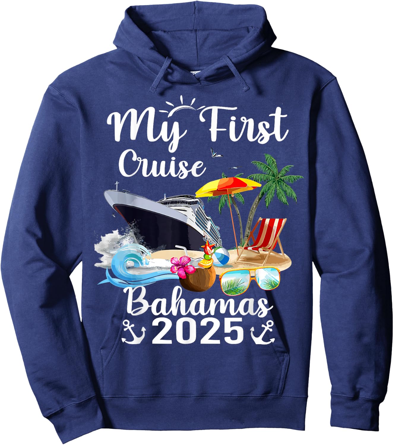 My First Cruise Bahamas 2025 Hoodie - Hoodie | Navy