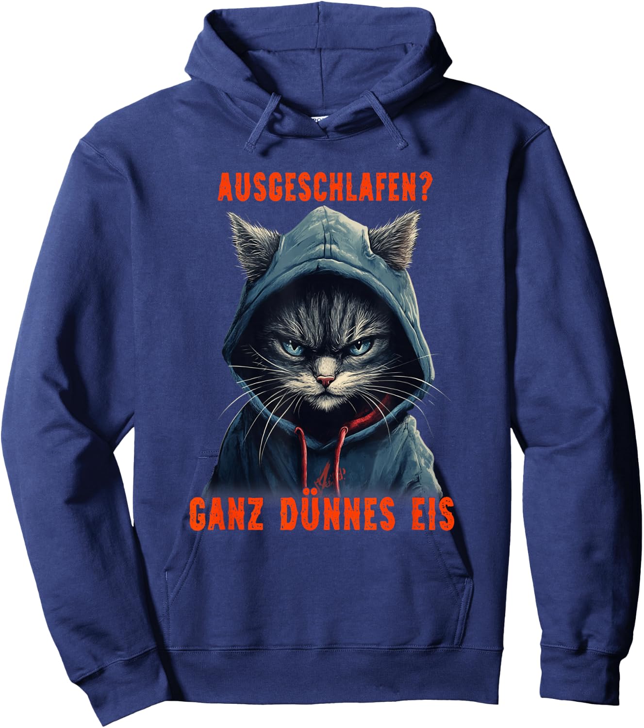Very Thin Ice Cream. Coffee, Cats and Caffeine , black Hoodie - Hoodie | Navy