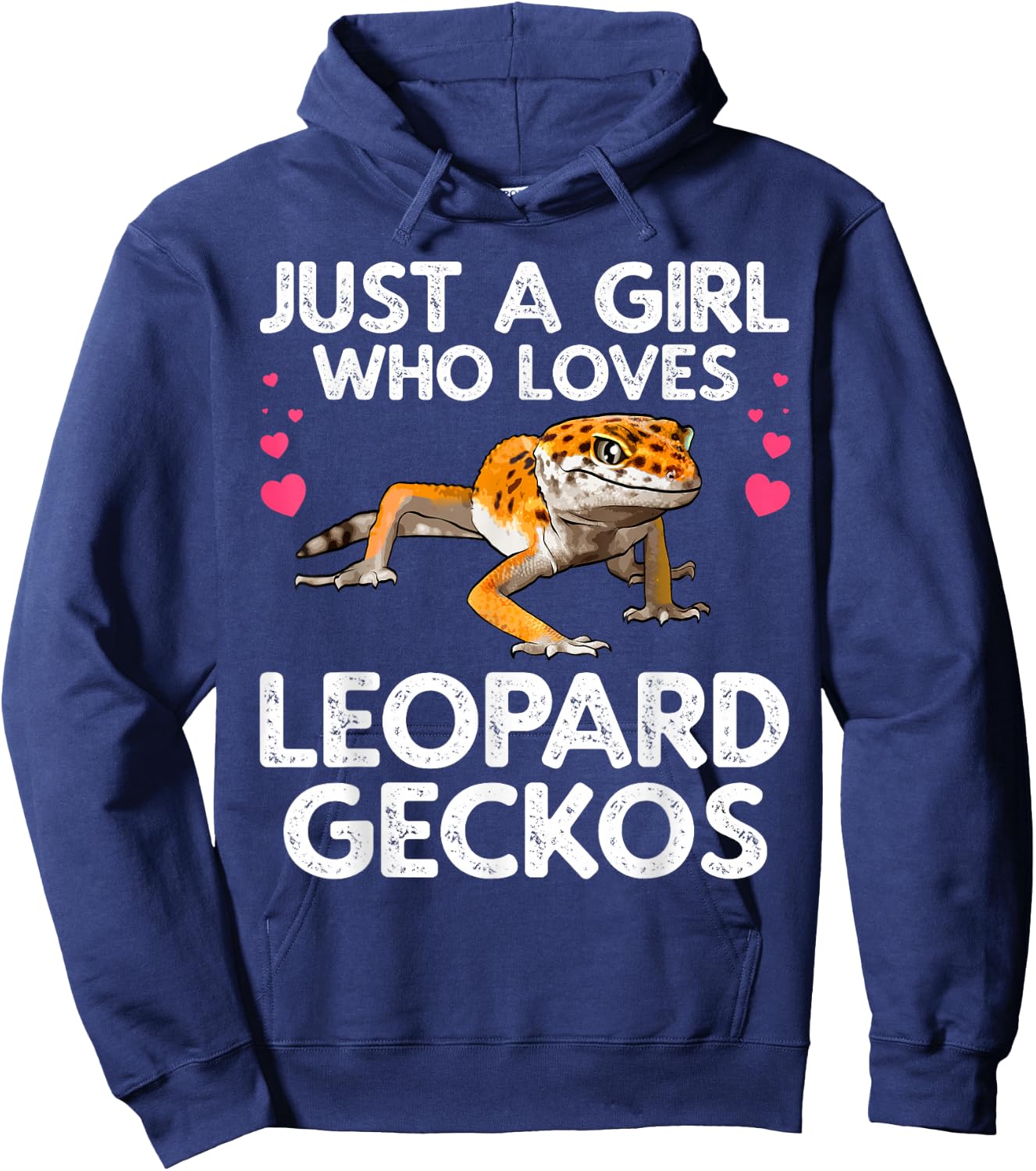 Cute Leopard Gecko Art Girls Leopard Gecko Lover Hoodie - Hoodie | Navy