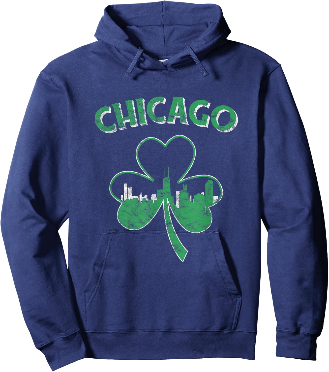 Retro Chicago St Patricks Day Shirt Parade Men Women Hoodie - Hoodie | Navy