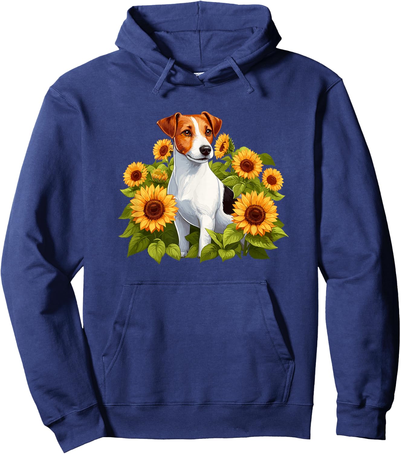 & Girls Lover Mom Sunflowers Jack Russell Terrier Hoodie - Hoodie | Navy
