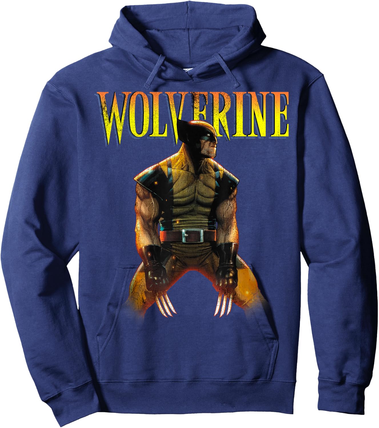 Marvel X-Men Wolverine Side Profile Logo Hoodie - Hoodie | Navy