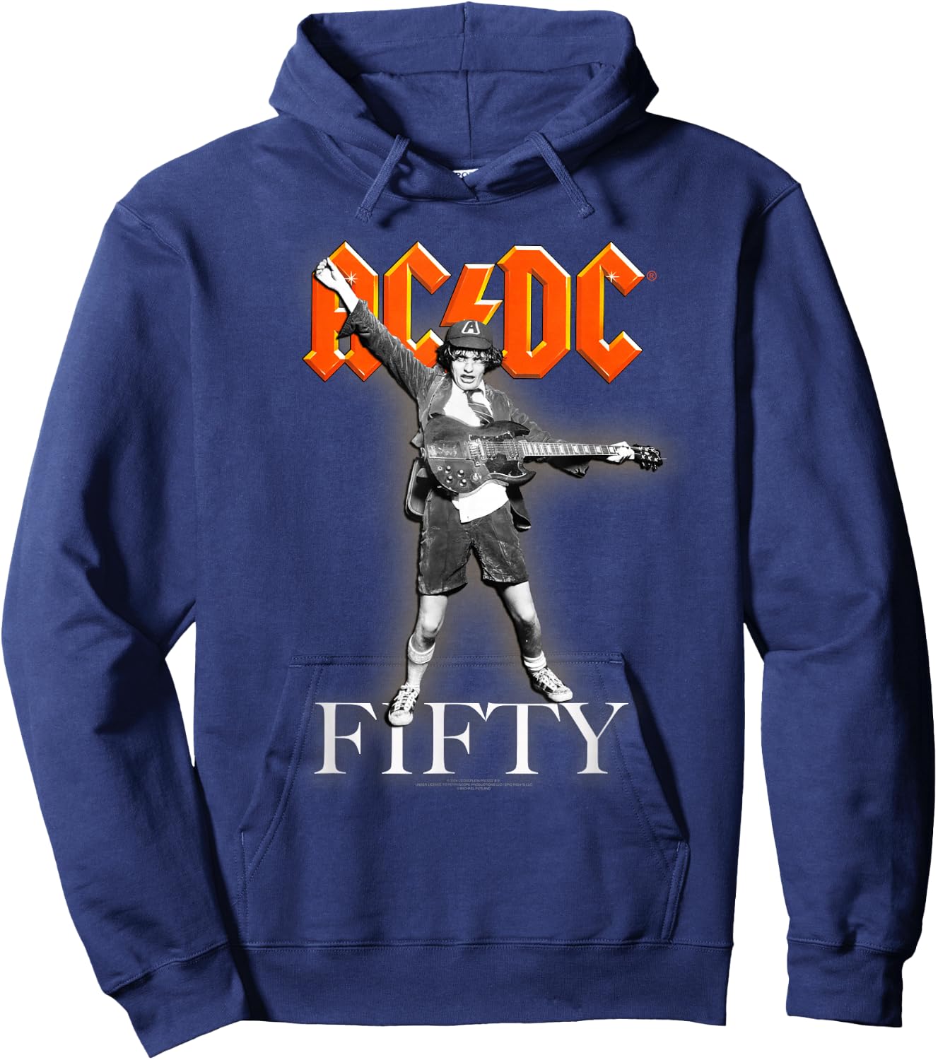 AC/DC - 50 Years of Covers, Black Hoodie - Hoodie | Navy