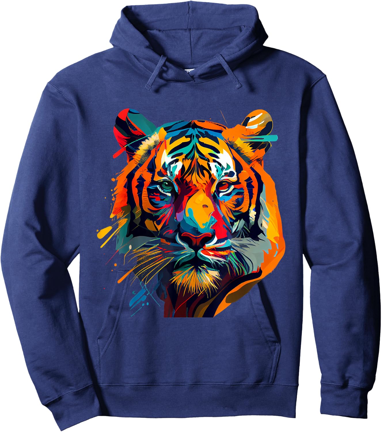 Bengal Tiger Face Pop Art Design Tiger Lovers Hoodie - Hoodie | Navy
