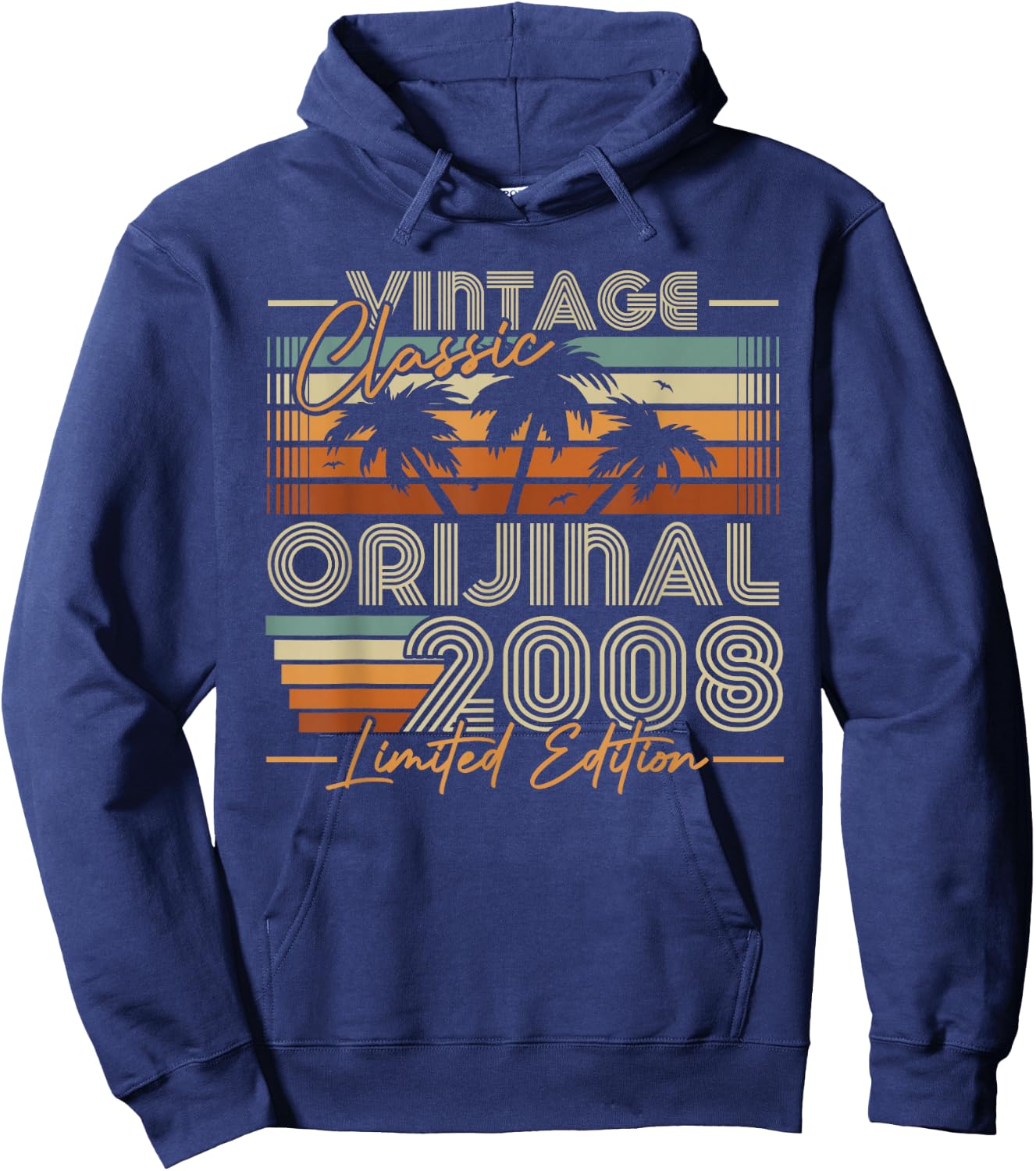 Vintage 2008 Rétro Cadeau 18 Ans Anniversaire Garçons Filles Hoodie - Hoodie | Navy