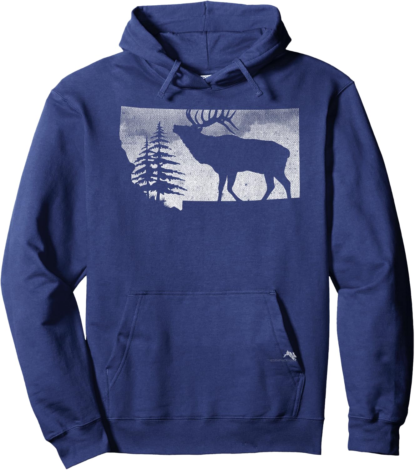 Montana Elk Hunter Hoodie - Hoodie | Navy