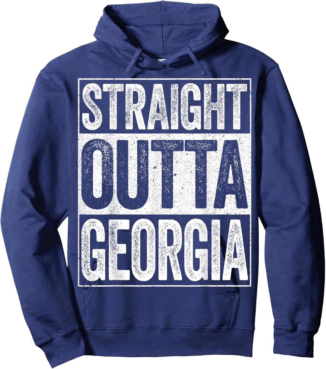 Straight Outta Georgia GA State Shirt Hoodie - Hoodie | Navy