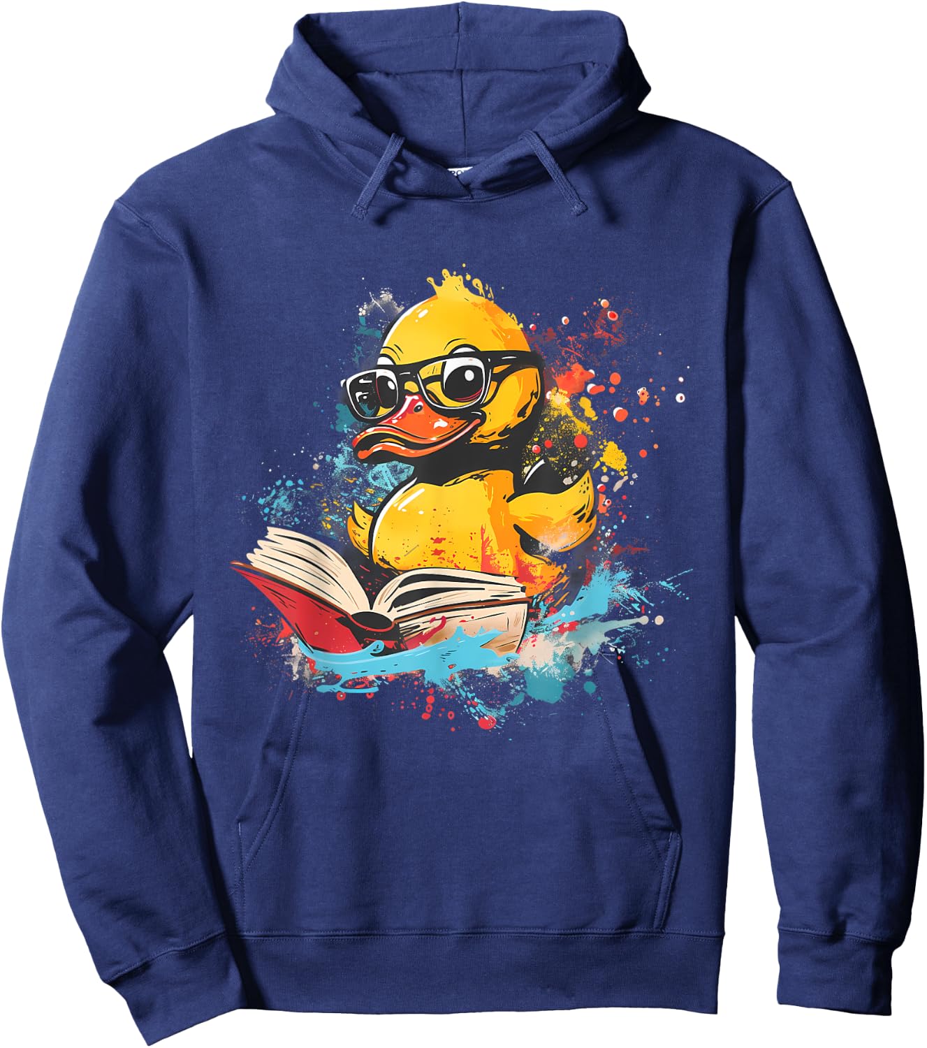 Rubber Duck Reading Book Rubber Duckie Rubber Duckling Hoodie - Hoodie | Navy