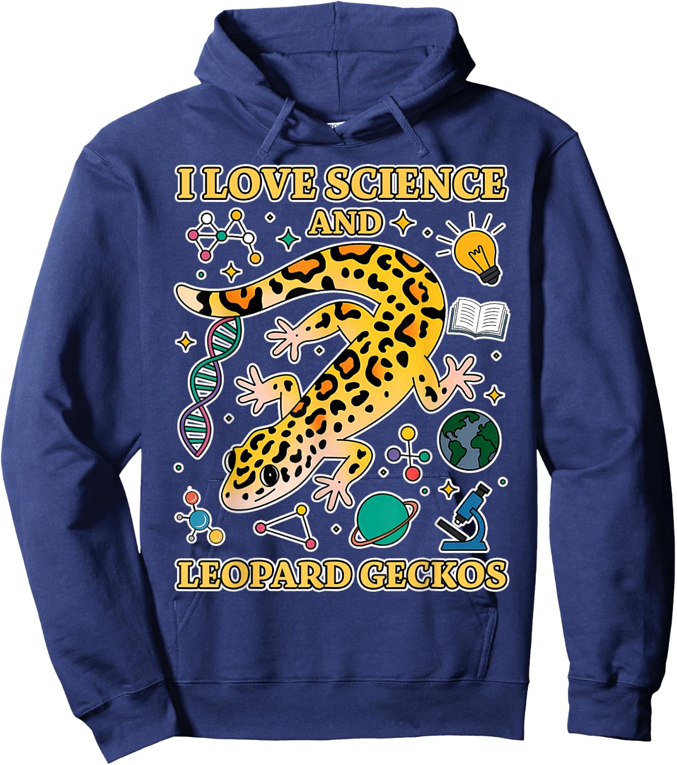 Leopard Geckos Science Student Leopard Gecko Hoodie - Hoodie | Navy