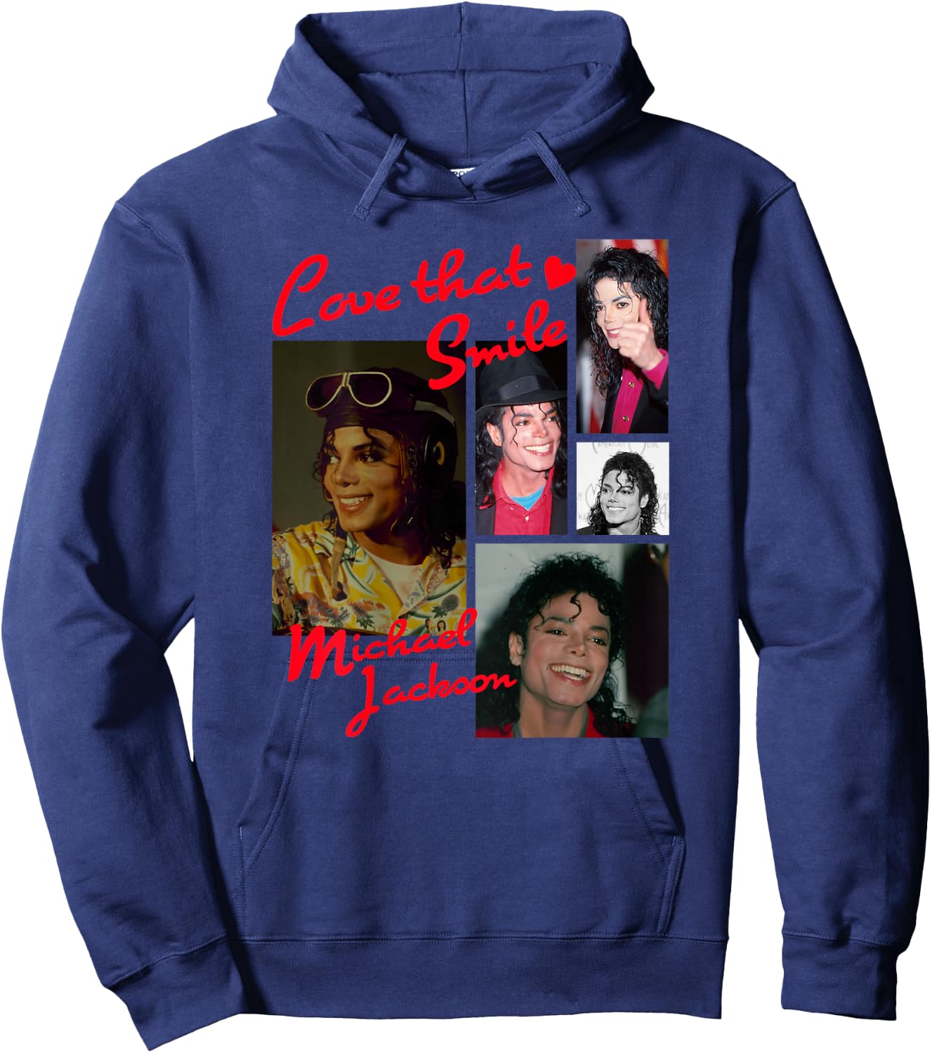 Michael Jackson 014 Back Print Hoodie - Hoodie | Navy