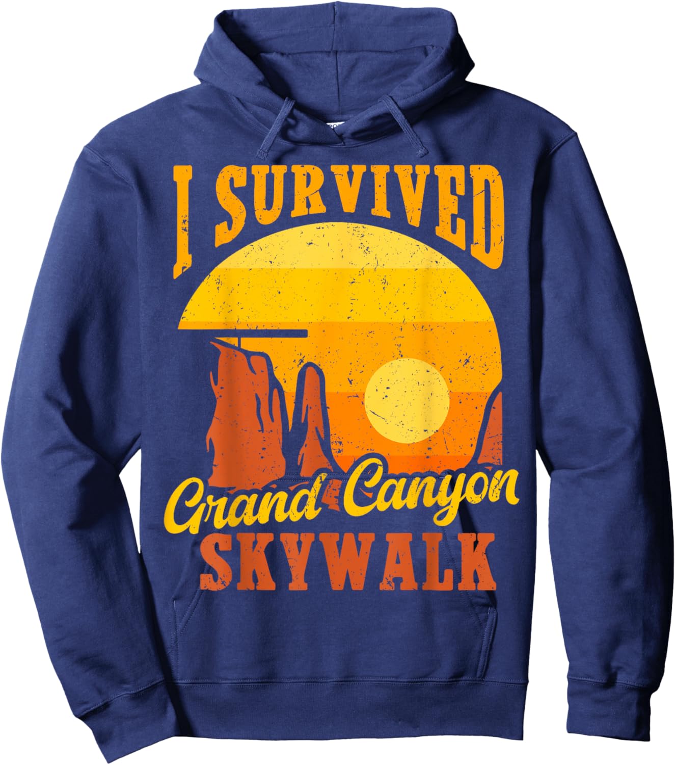 I Survived The Grand Canyon Skywalk Hiking & Camping Hoodie - Hoodie | Navy