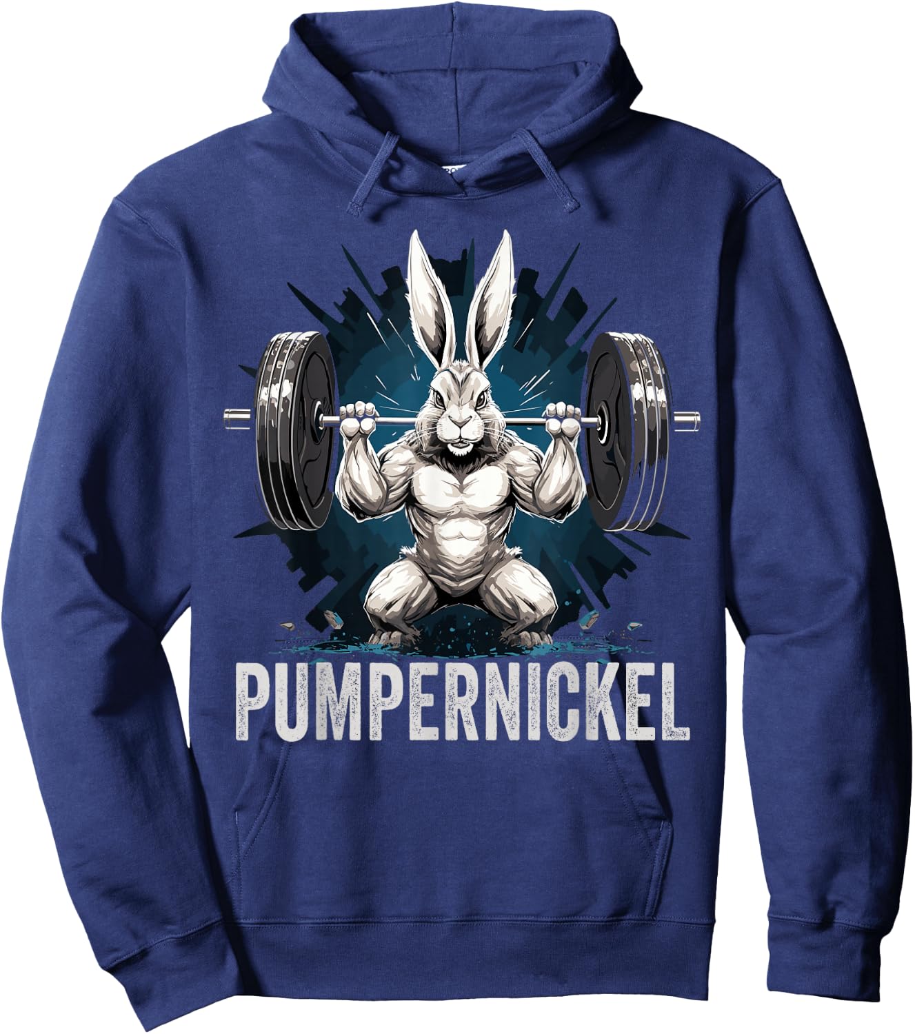FUNNY ART Pumpernickel Fitness Bodybuilding Training , Women, Adult, Short Sleeve , Fitness , Black, S, Small Hoodie - Hoodie | Navy