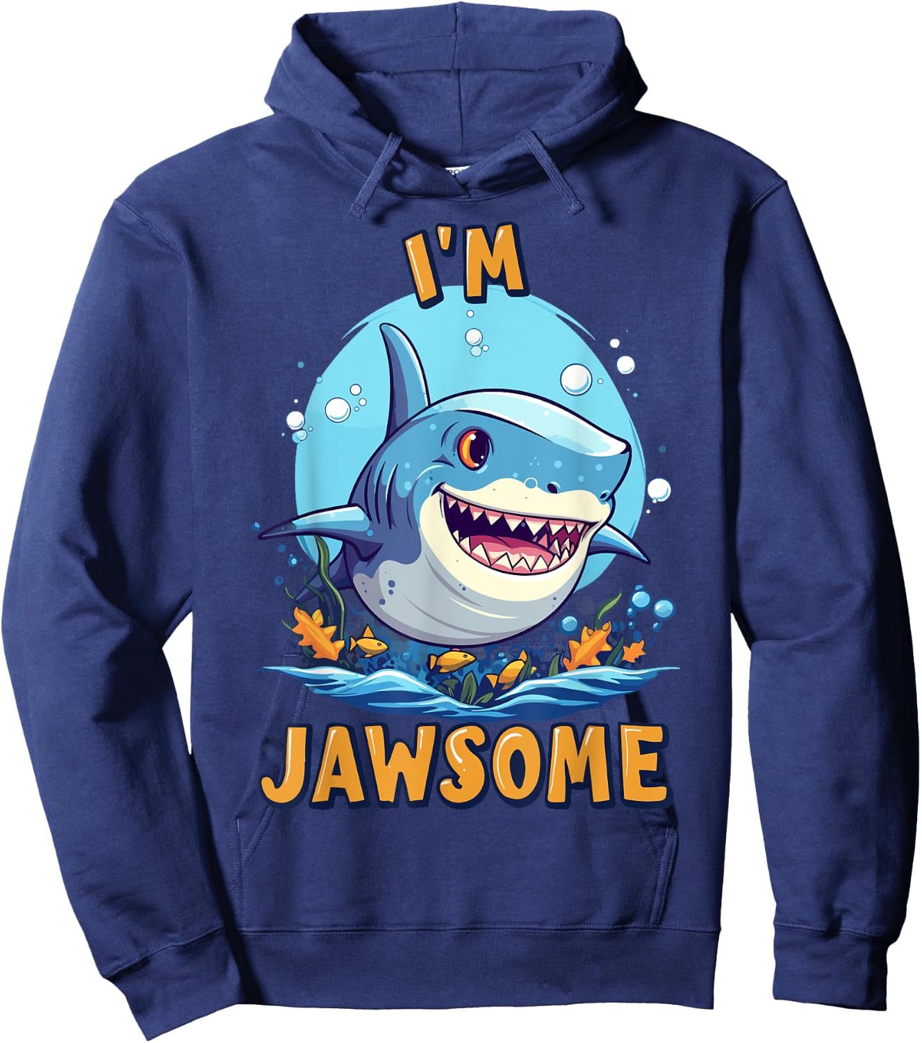 I'm Jawsome Cute Funny Great White Shark Lovers For Boys Hoodie - Hoodie | Navy