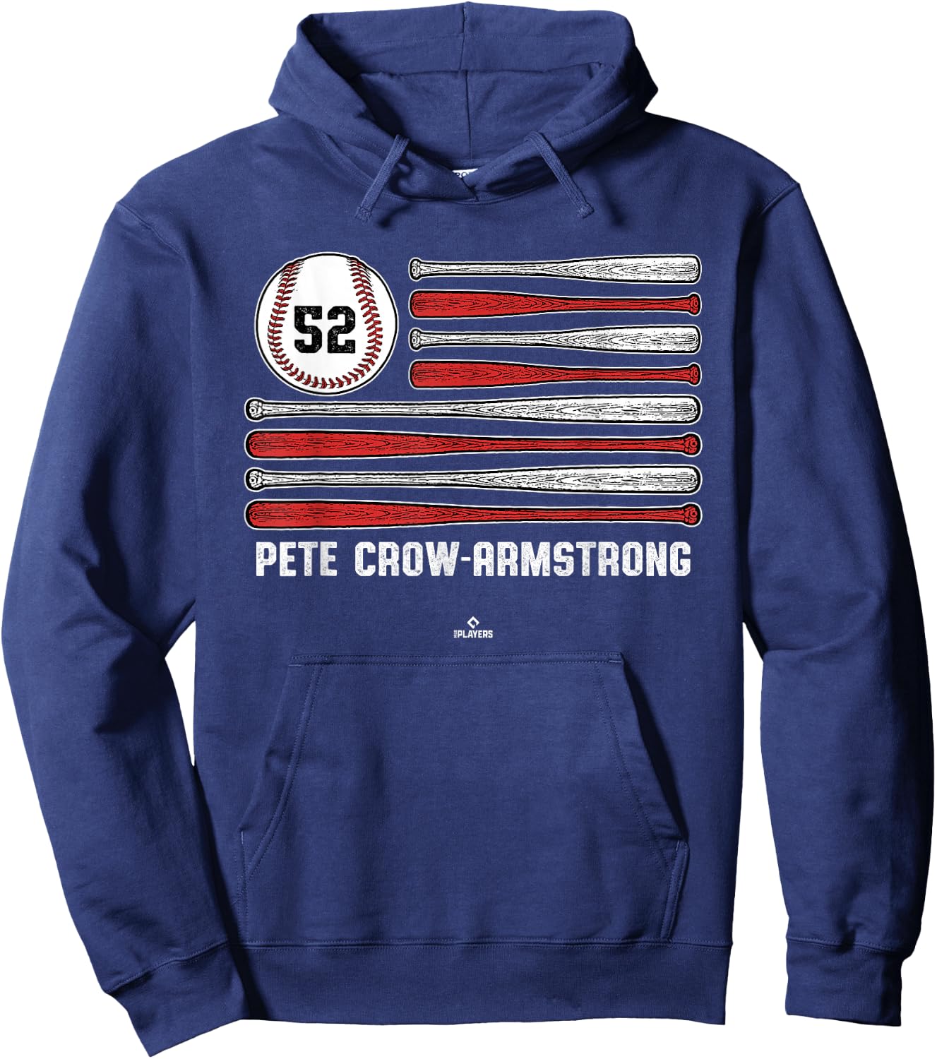 Baseball American Flag Pete Crow-Armstrong Chicago Baseball Hoodie - Hoodie | Navy