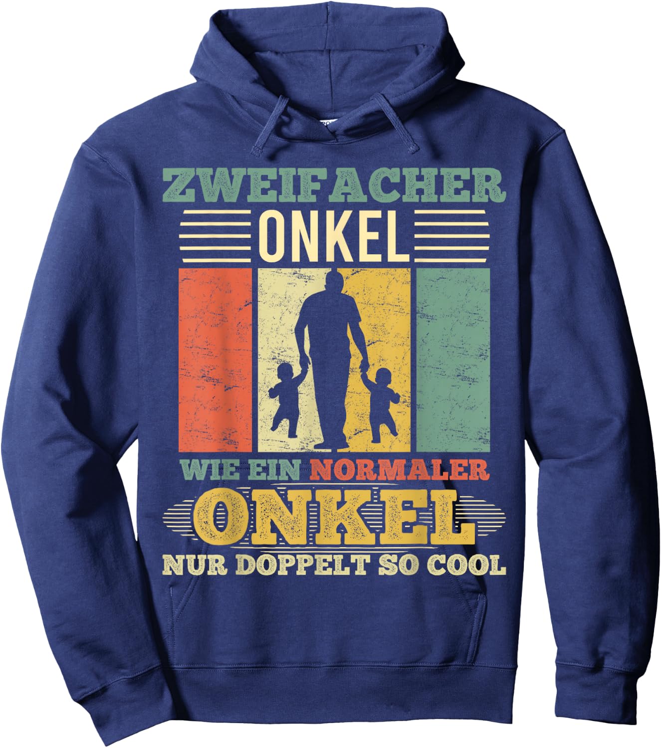 Men's Double Uncle Normal Uncle "Only Double So Cool", black Hoodie - Hoodie | Navy