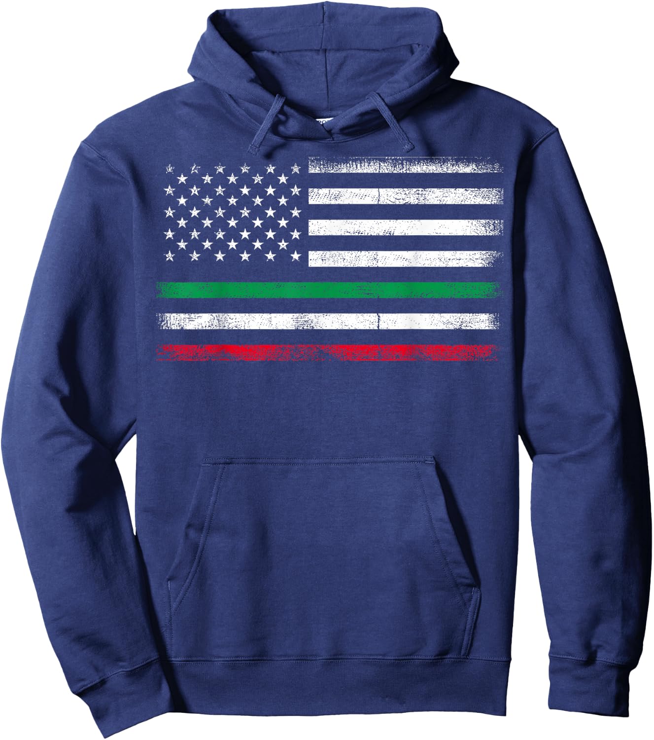 Italian American Flag Italy Flag Hoodie - Hoodie | Navy