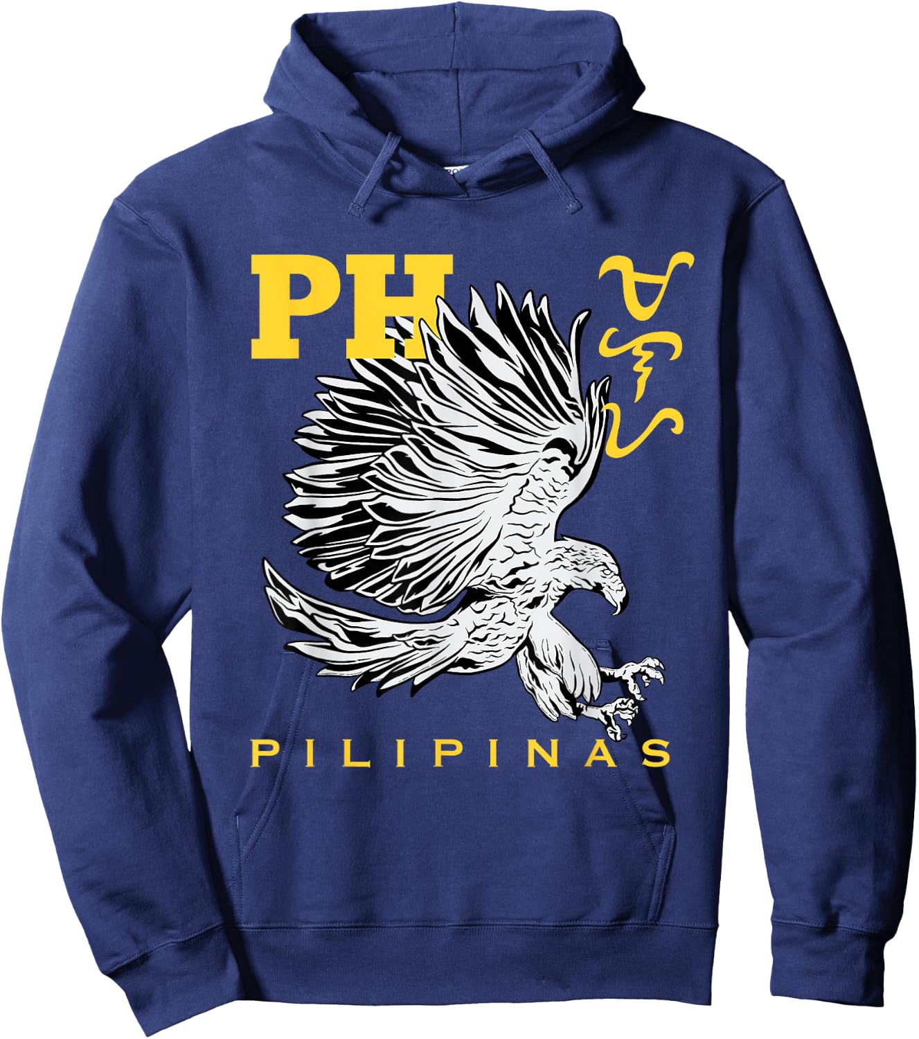 Philippine Eagle Filipino Baybayin Word Freedom Hoodie - Hoodie | Navy