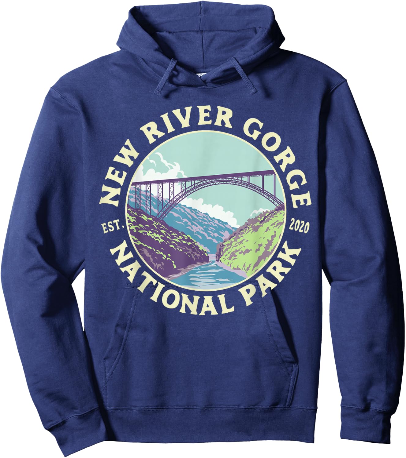 New River Gorge National Park and Preserve WV West Virginia Hoodie - Hoodie | Navy