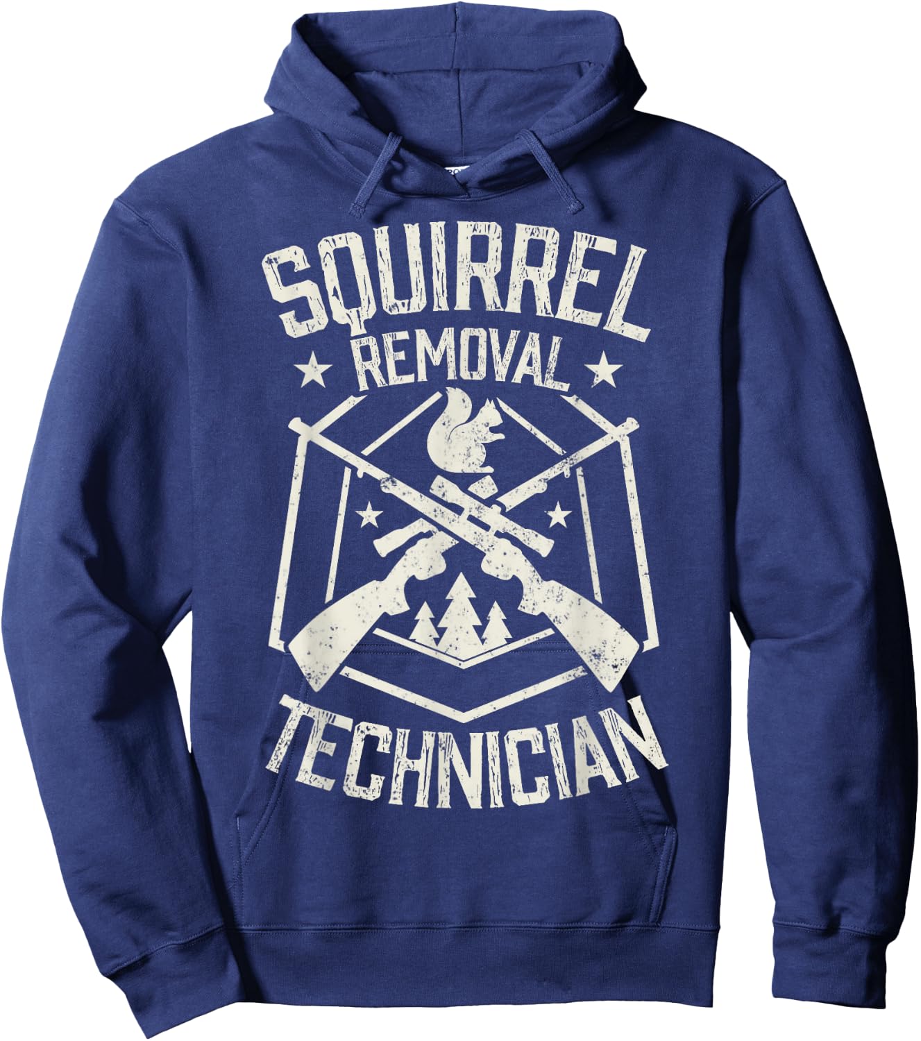 Squirrel Removal Technician Squirrel Hunting Hoodie - Hoodie | Navy