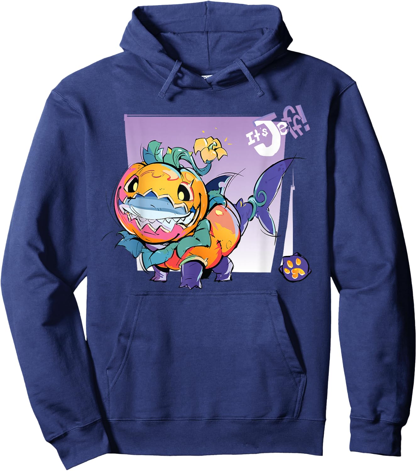 Marvel Rivals Jeff The Land Shark Halloween Jeff O'Lantern Hoodie - Hoodie | Navy