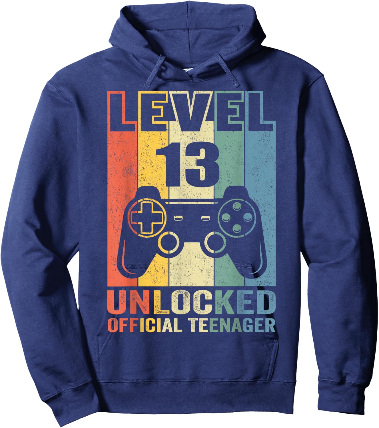 Official Teenager 13th Birthday Gift Level 13 Unlocked Hoodie - Hoodie | Navy
