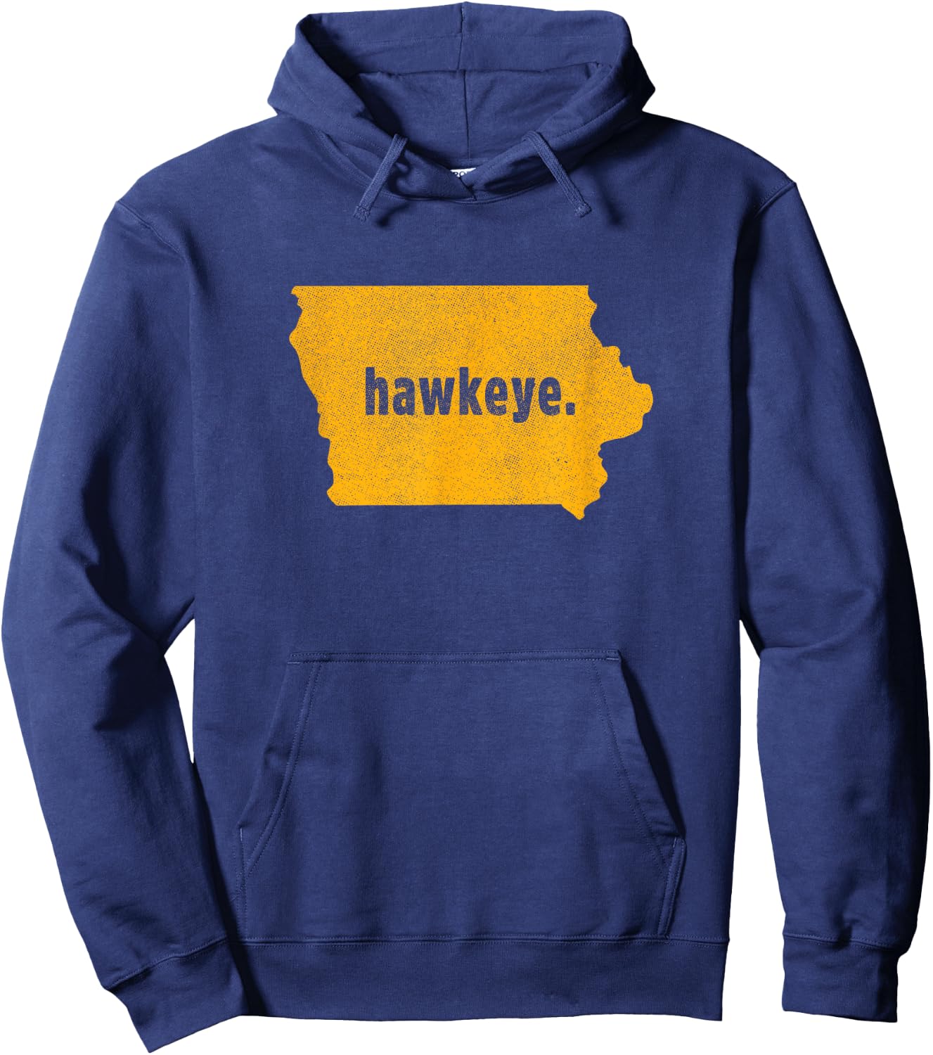 Iowa State Nickname "Hawkeye" [distressed] Hoodie - Hoodie | Navy