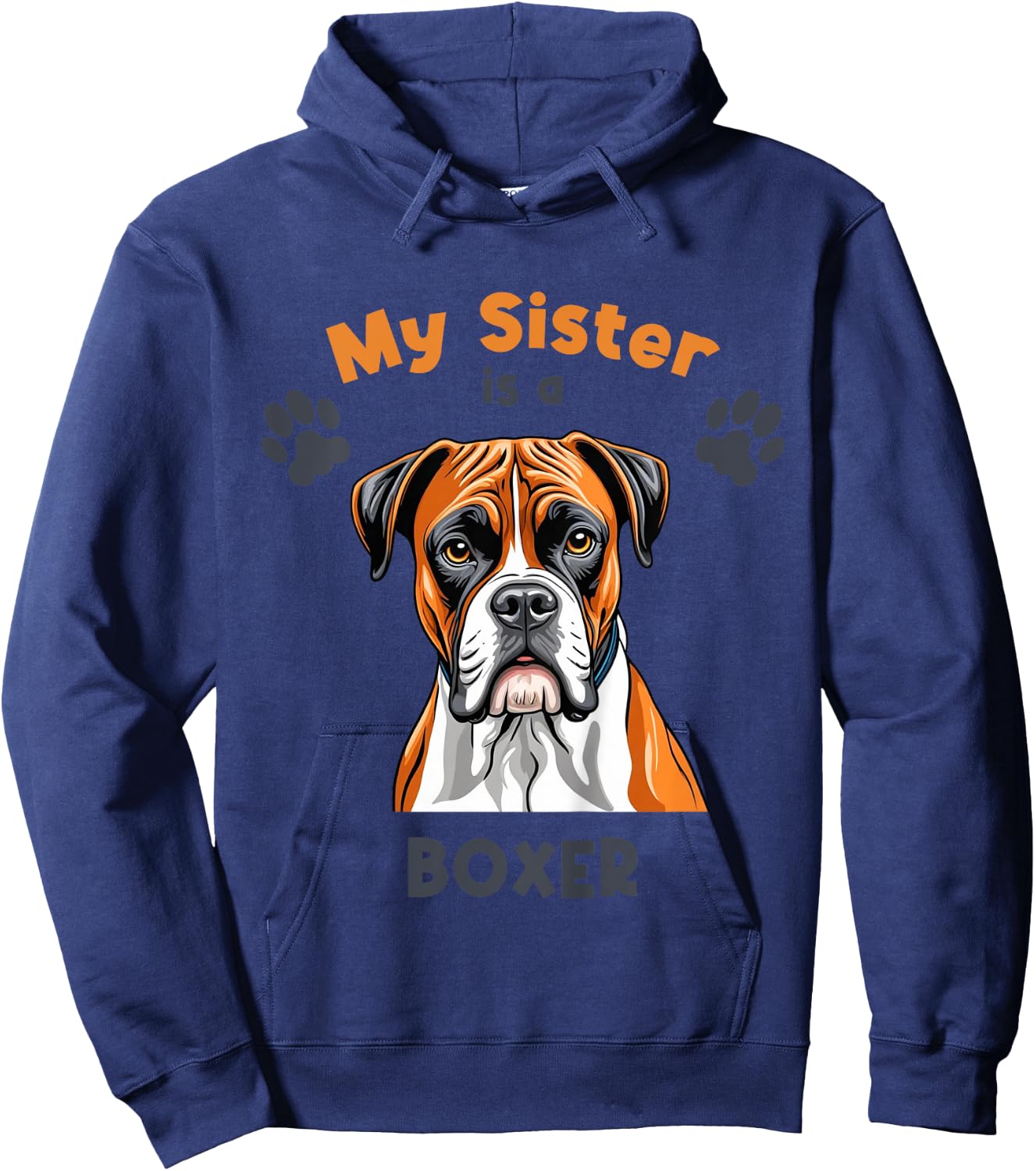 My Sister Is A Boxer Cute Dog Breed Kids Hoodie - Hoodie | Navy