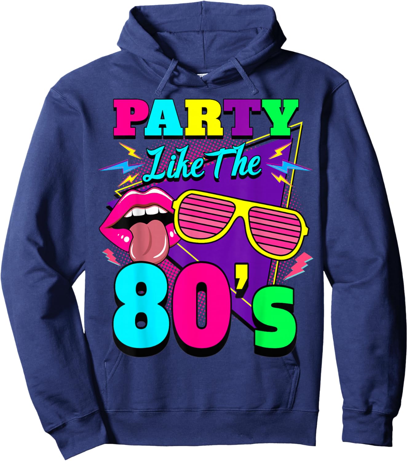 Party Like the 80s Achtziger Years Costume , black Hoodie - Hoodie | Navy