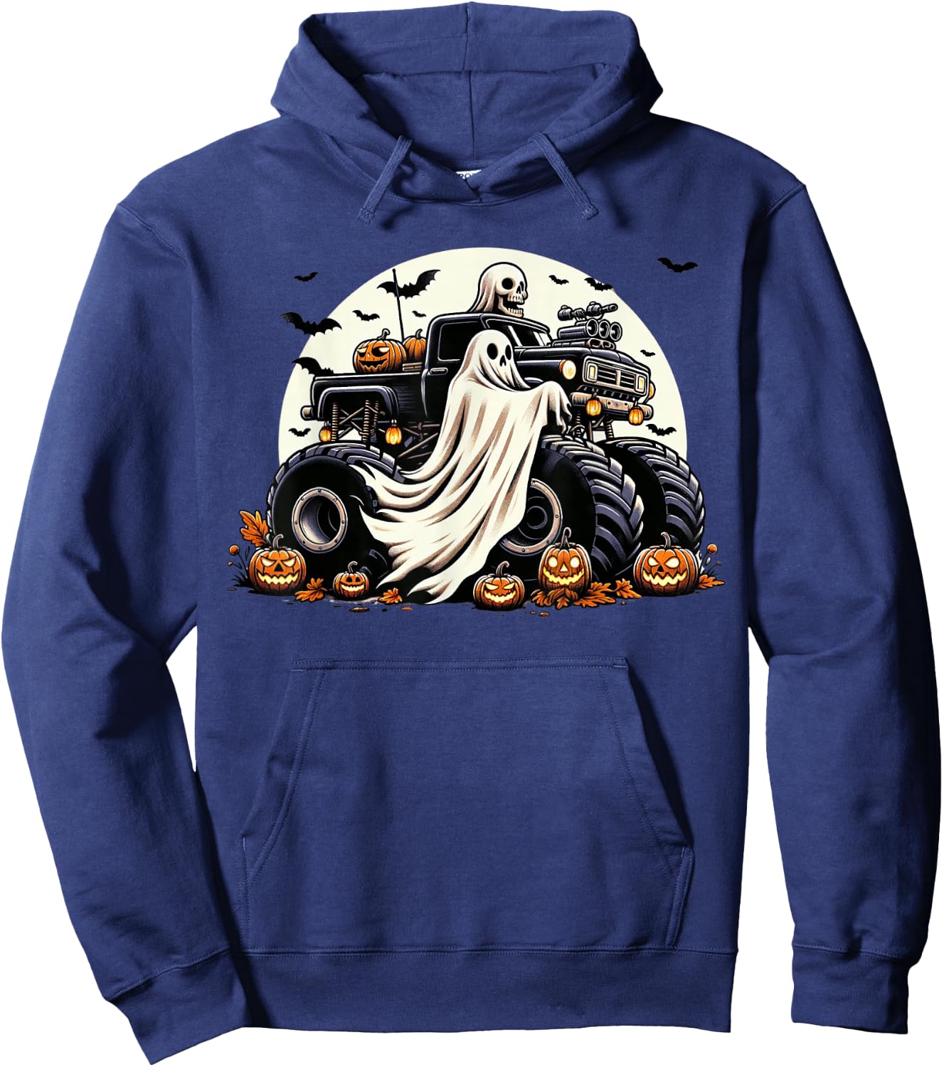 Boys Halloween Shirt 4t 5t Size 10 Ghost Kids Spooky Toddler Hoodie - Hoodie | Navy