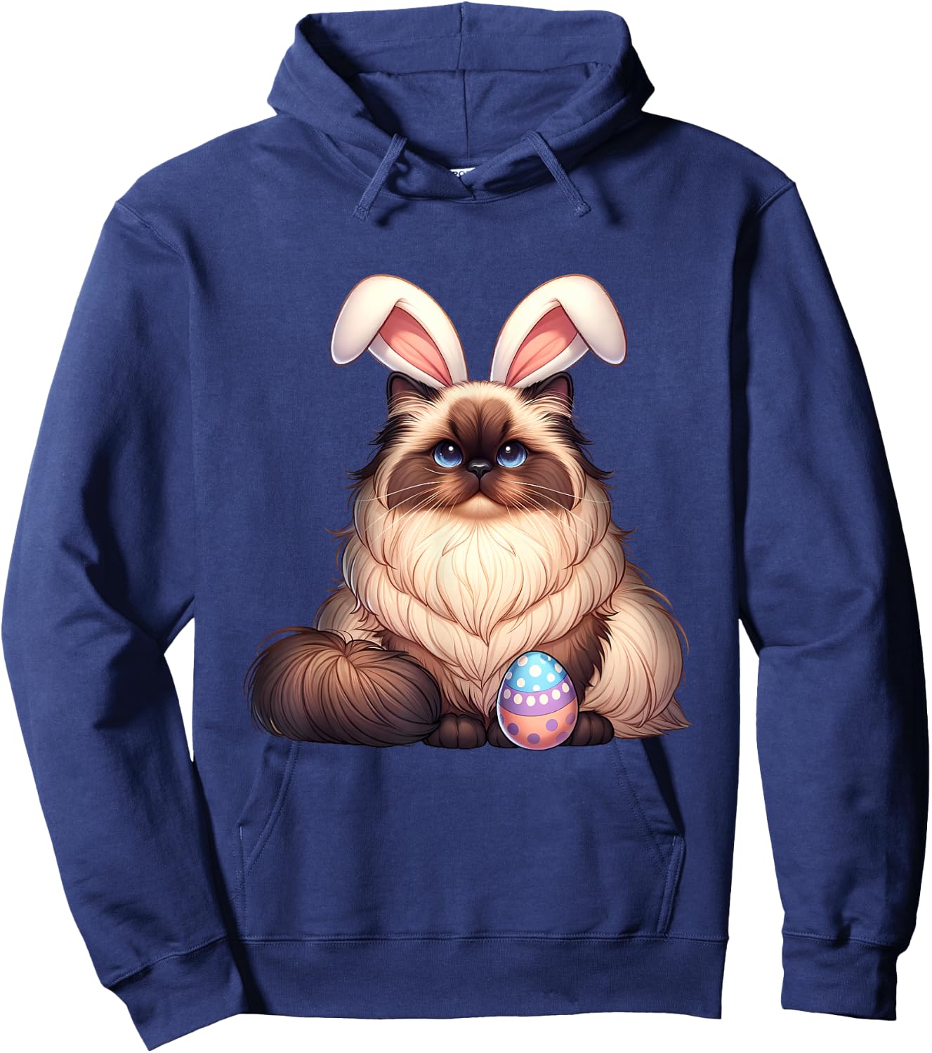Easter Himalayan Cat Cats Pets Pet Bunny Rabbits Men Women Hoodie - Hoodie | Navy