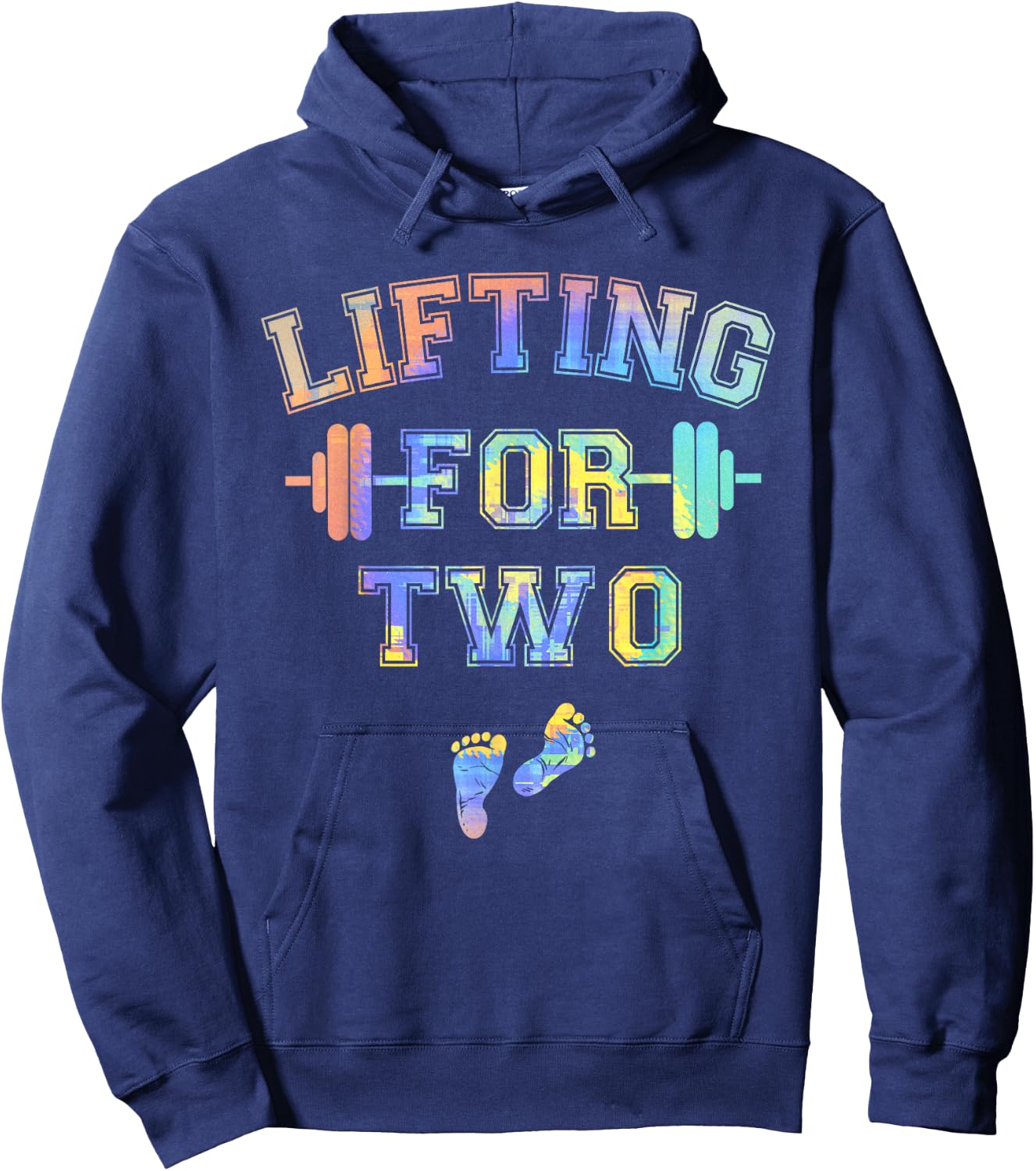 Lifting For Two Funny Pregnancy Workout Hoodie - Hoodie | Navy