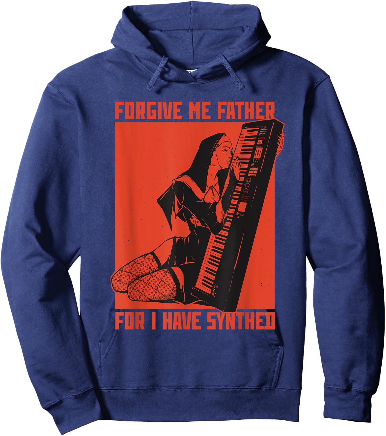 Synth Techno Music Funny Synthesizer Hoodie - Hoodie | Navy