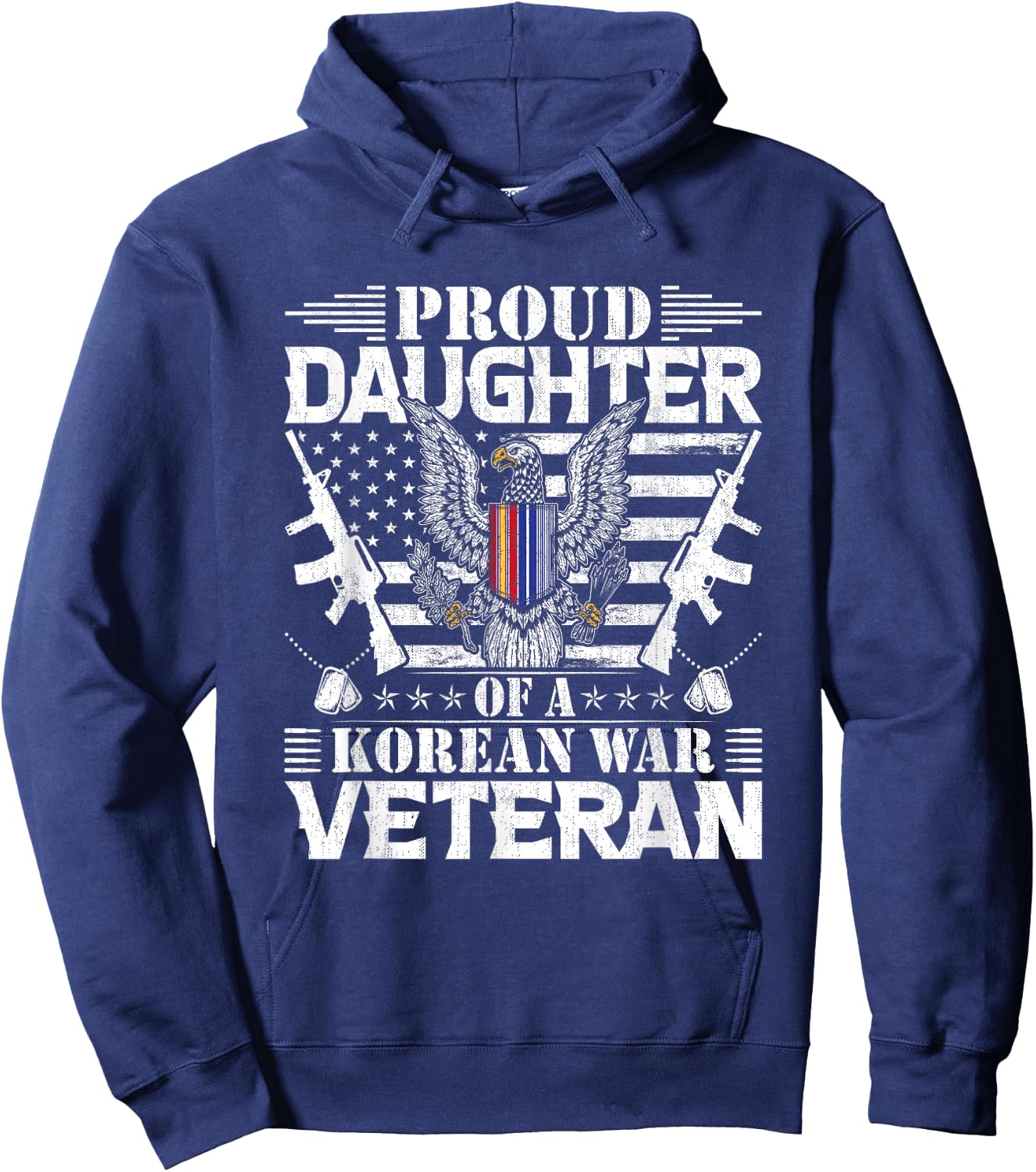Proud Daughter of a Korean War Veteran Hoodie - Hoodie | Navy