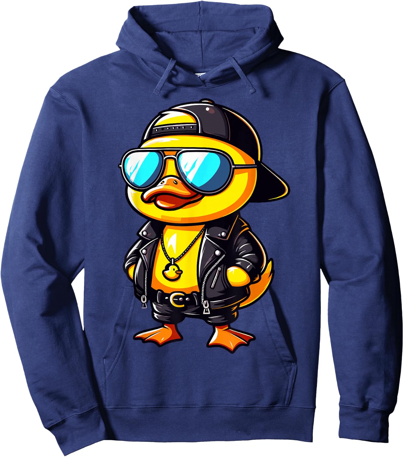 Cool Duck with Sunglasses Hoodie - Hoodie | Navy