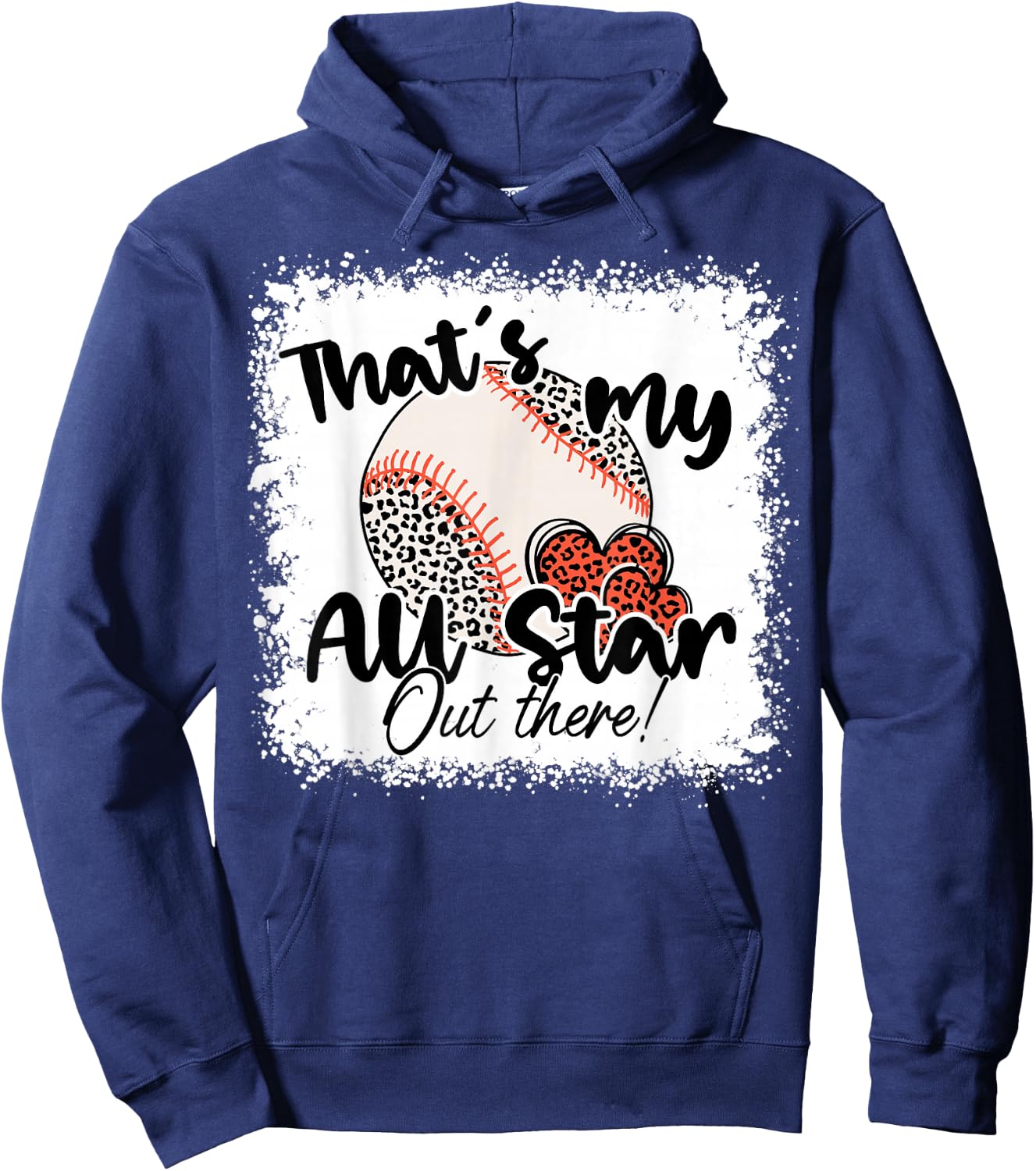 That's My All Star Out There Baseball Player Mom Mothers Day Hoodie - Hoodie | Navy