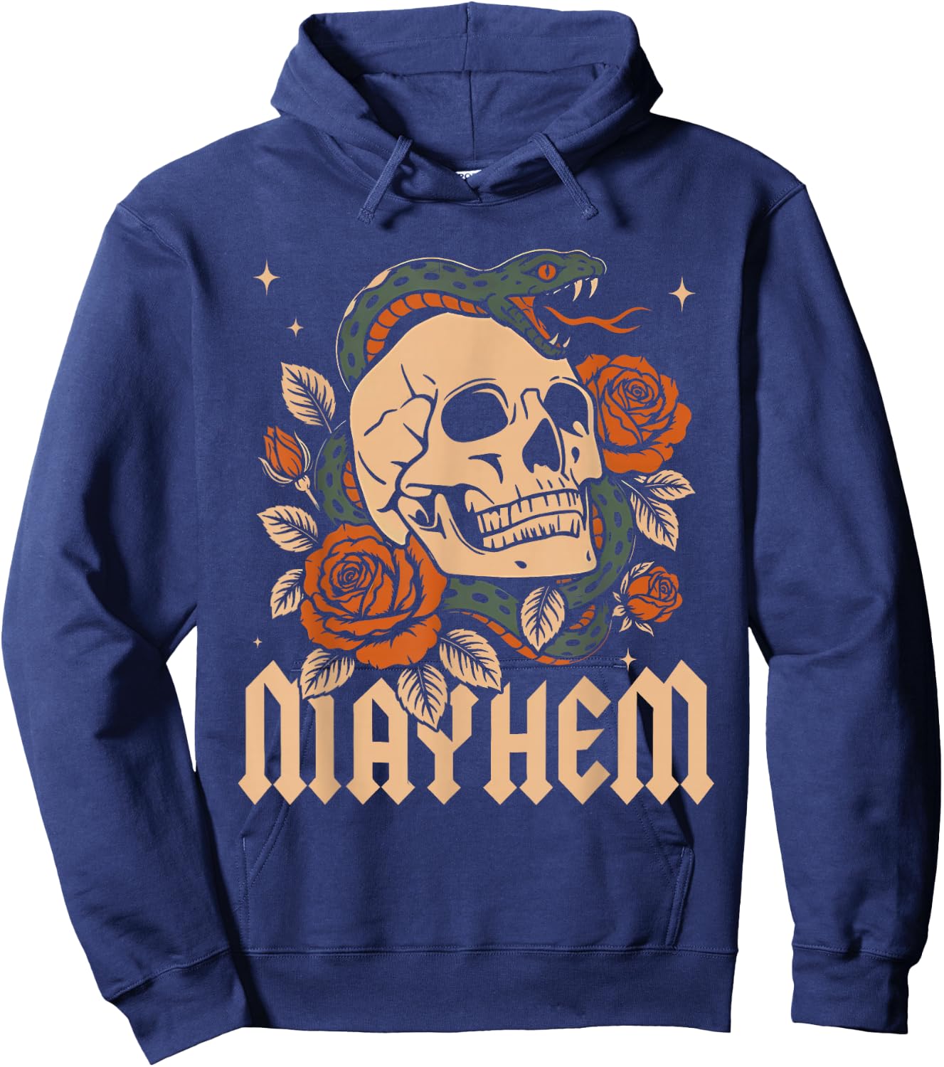 Father of Mayhem Funny Father's Day Dad Kids Matching Family Hoodie - Hoodie | Navy