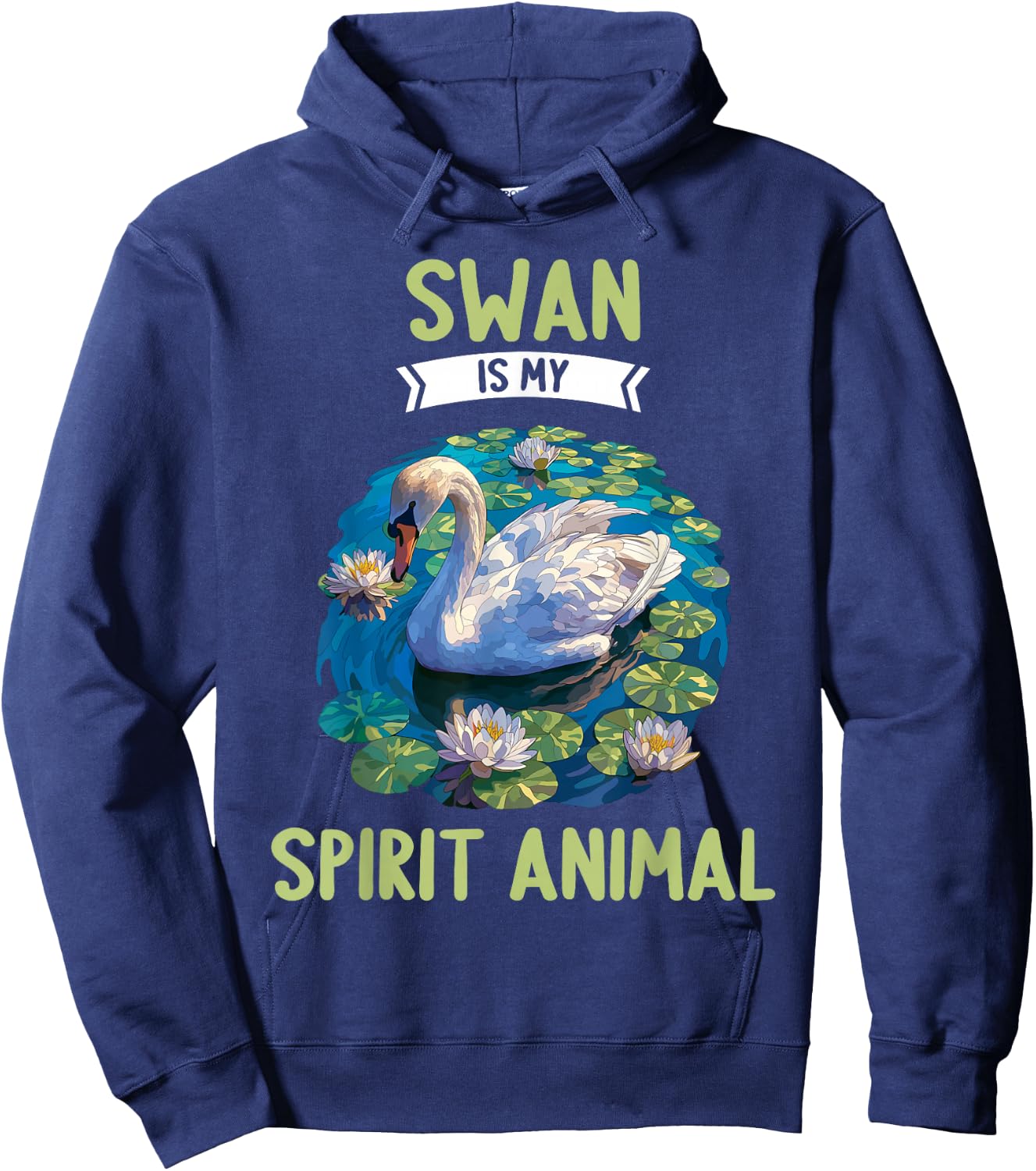 Swan is my spirit animal. Swans Swan Hoodie - Hoodie | Navy