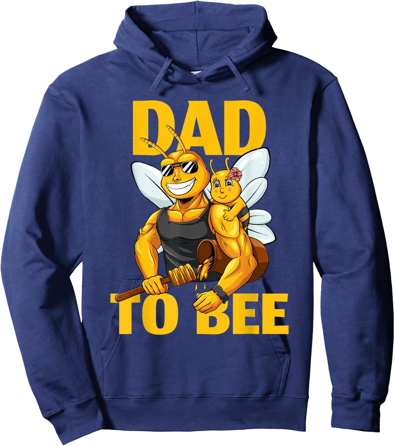 Dad To Bee Beekeeping Father Baby Announcement Girl Daughter Hoodie - Hoodie | Navy