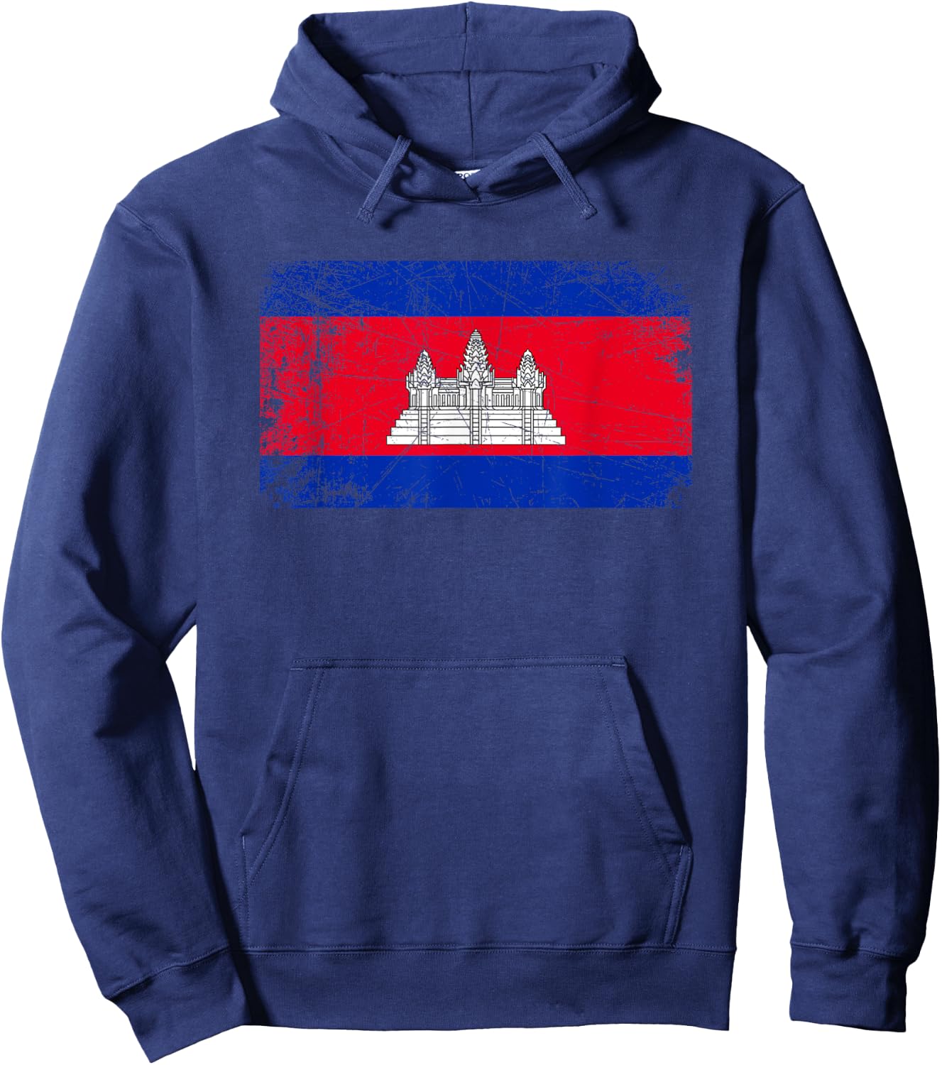Vintage Made In CAMBODIA CAMBODIAN Flag Gift Hoodie - Hoodie | Navy